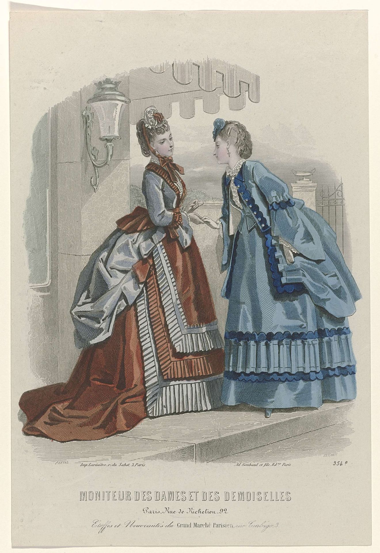 Le Moniteur des Dames et des Demoiselles, ca. 1875, No. 954 B : Etoffes et Nouveautés (...) by M. Gervais