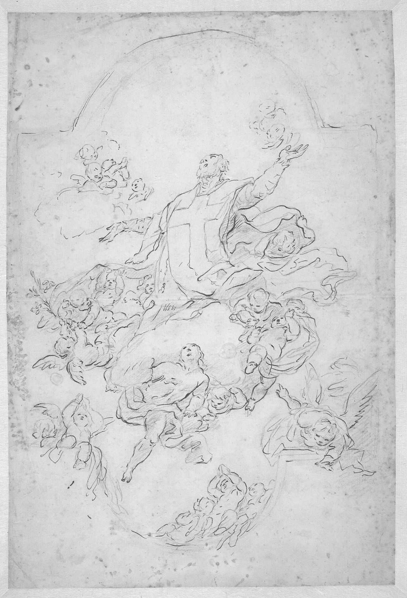 St Philip Neri in glory, design for a ceiling painting by Anonymous