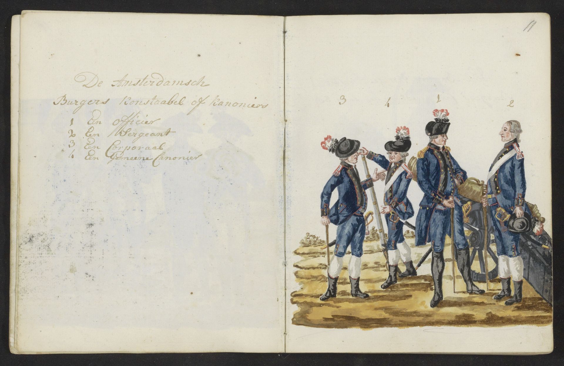 Konstabels of kanonniers van het Amsterdamse exercitiegenootschap in 1783-1787 by S.G. Casten
