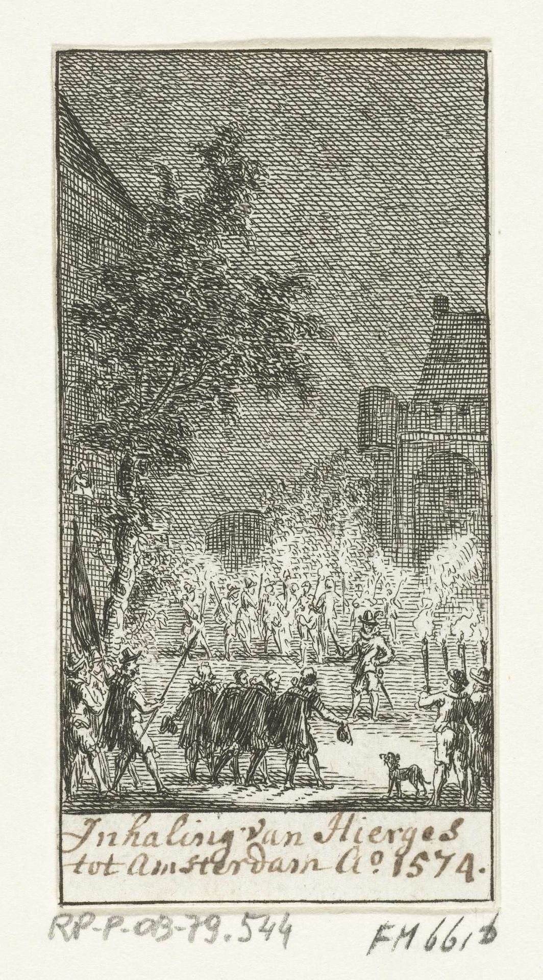 Inhaling van Hierges te Amsterdam, 1574 by Simon Fokke