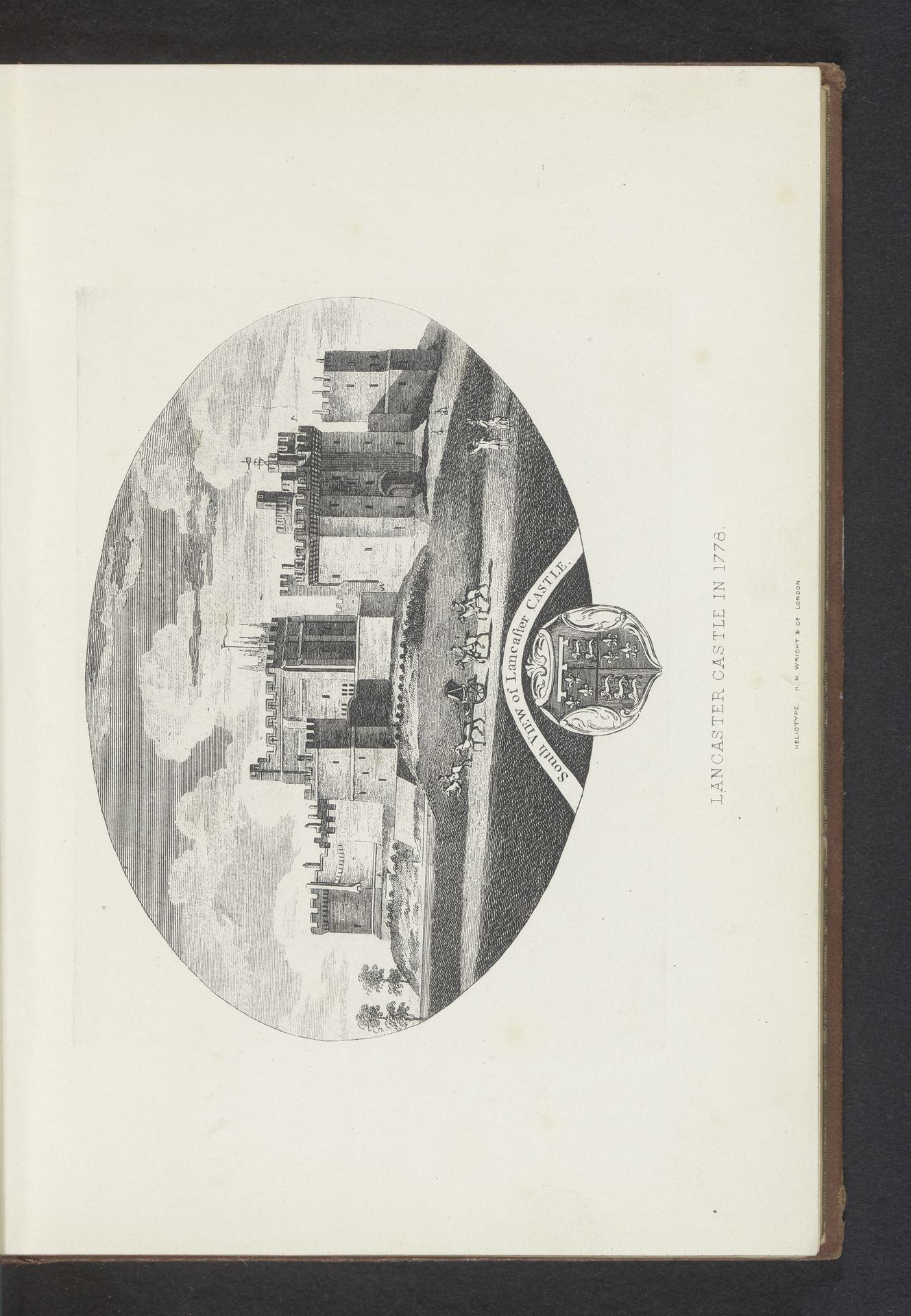 Fotoreproductie van een prent van Lancaster Castle by H.M. & Co. Wright