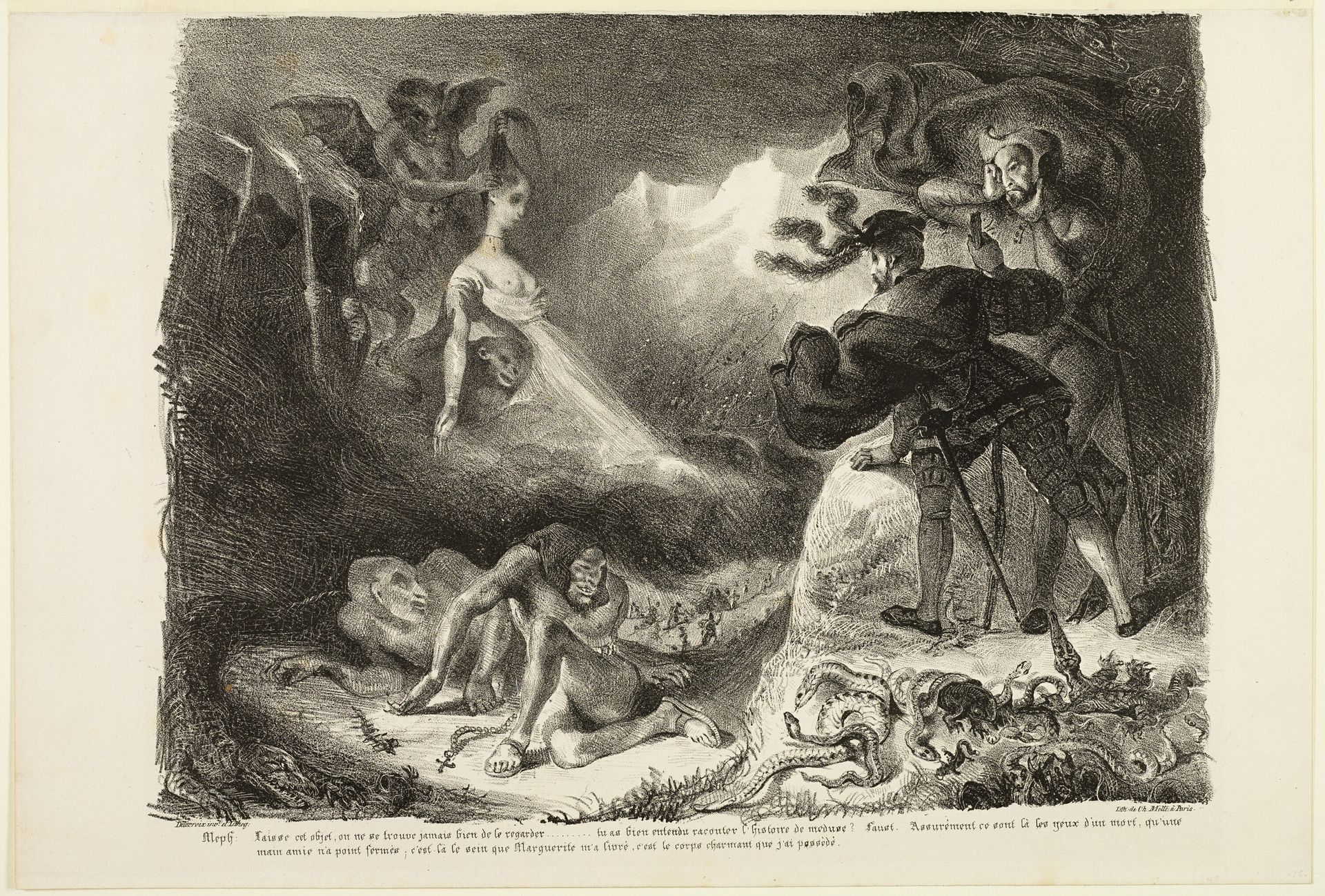 Marguerite's Ghost Appearing to Faust, from Faust by Eugène Delacroix