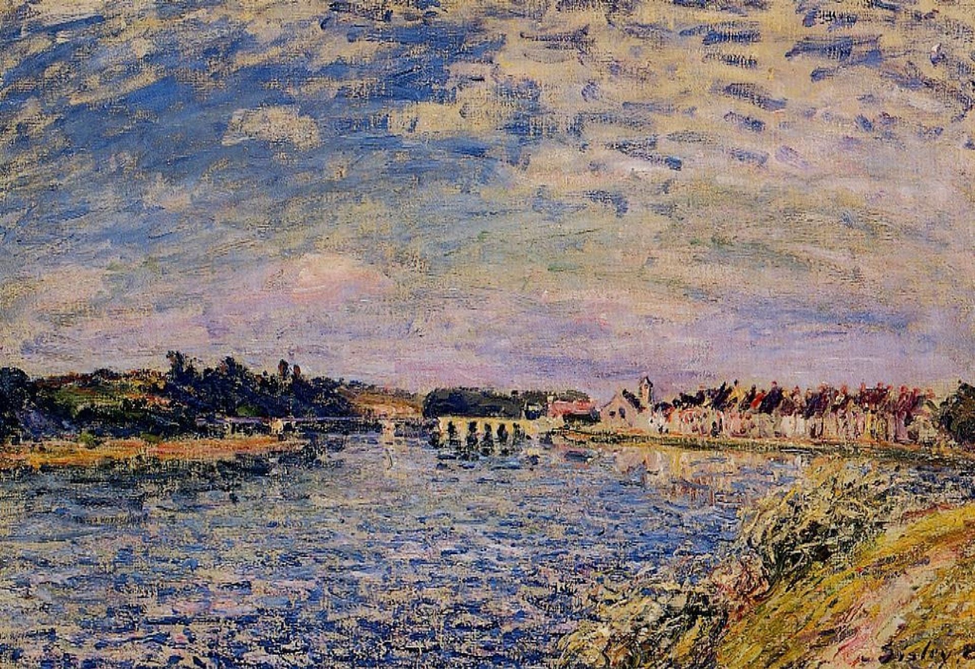 Saint Mammes Evening by Alfred Sisley