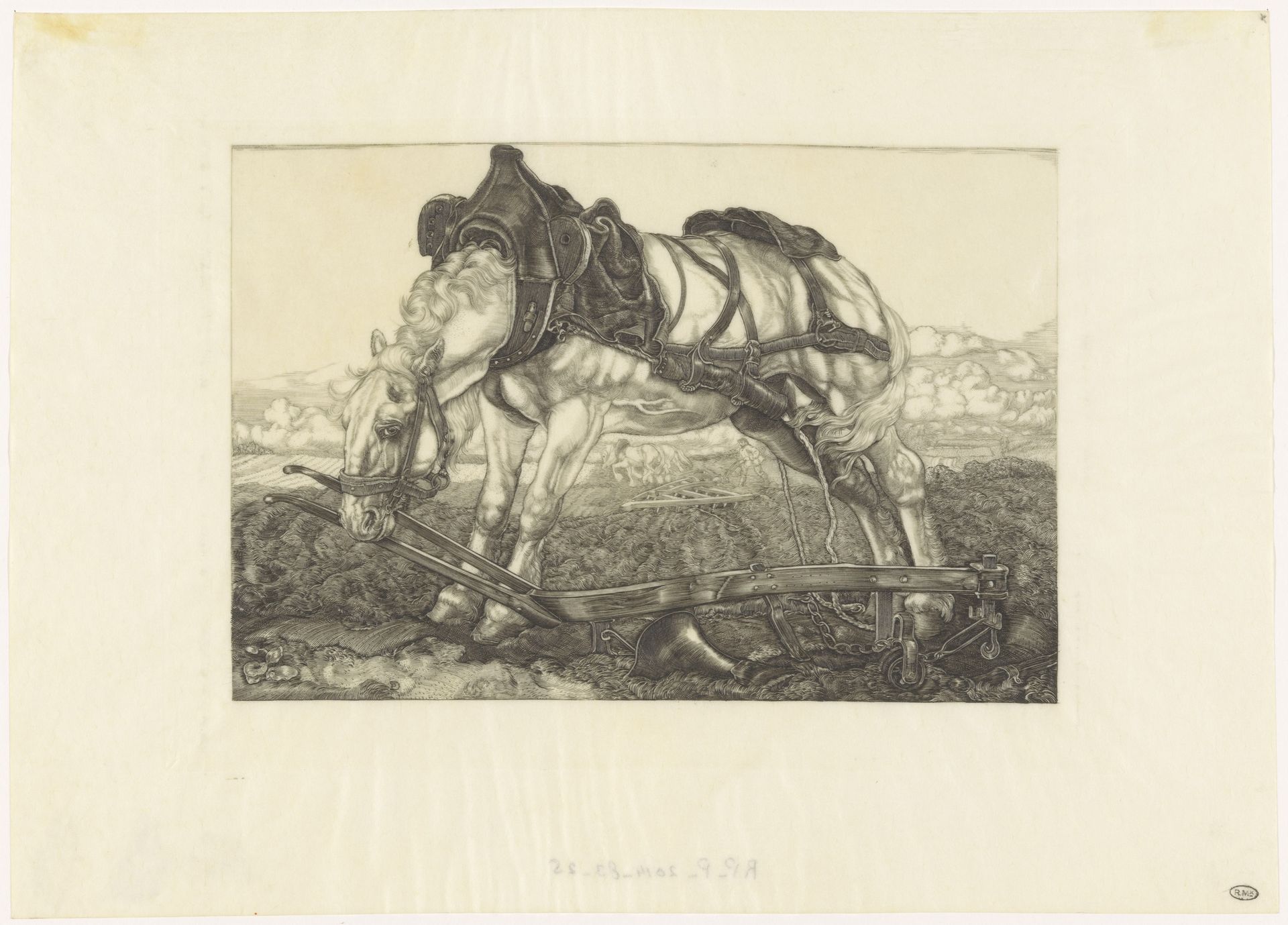 Rustend ploegpaard by Pieter Dupont