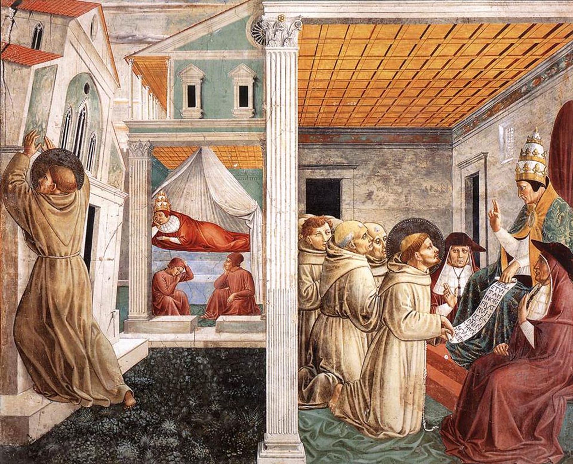 Dream of Innocent III and the Confirmation of the Rule by Benozzo Gozzoli