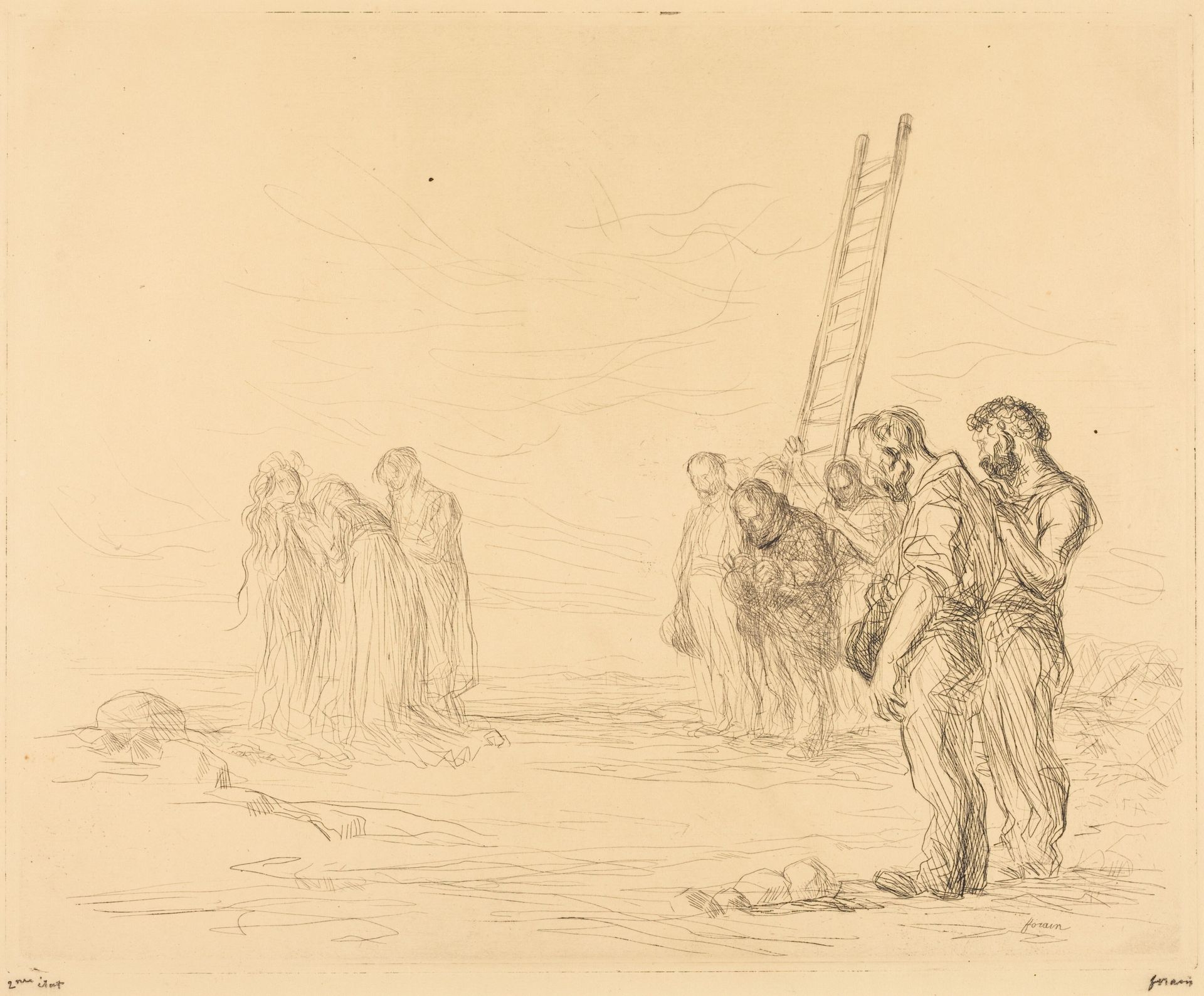Calvary (first plate) by Jean-Louis Forain