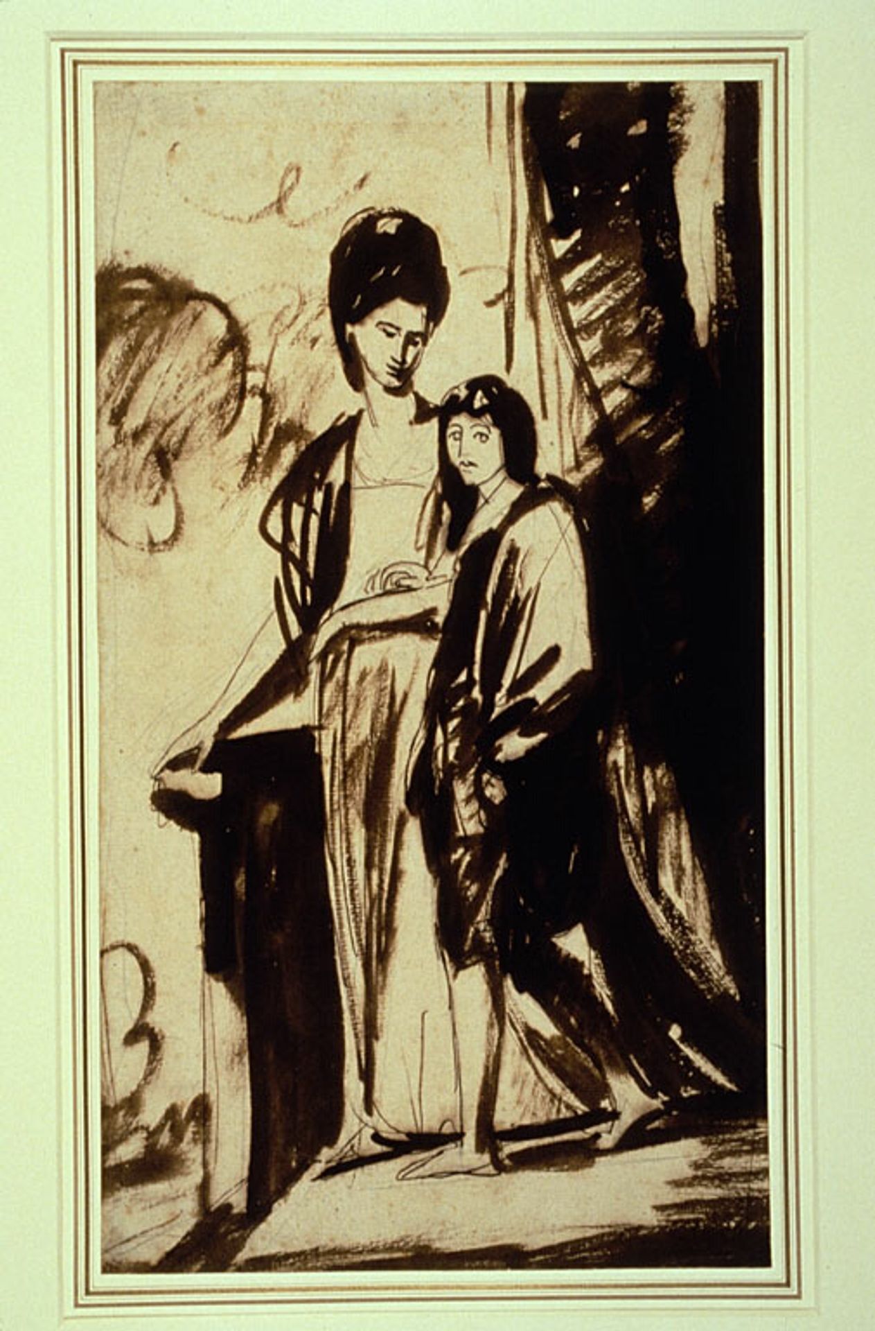 Portrait of a Mother and Her Son (Probably Jane, Duchess of Gordon, and her Son George, First Marquess of Huntley) by George Romney