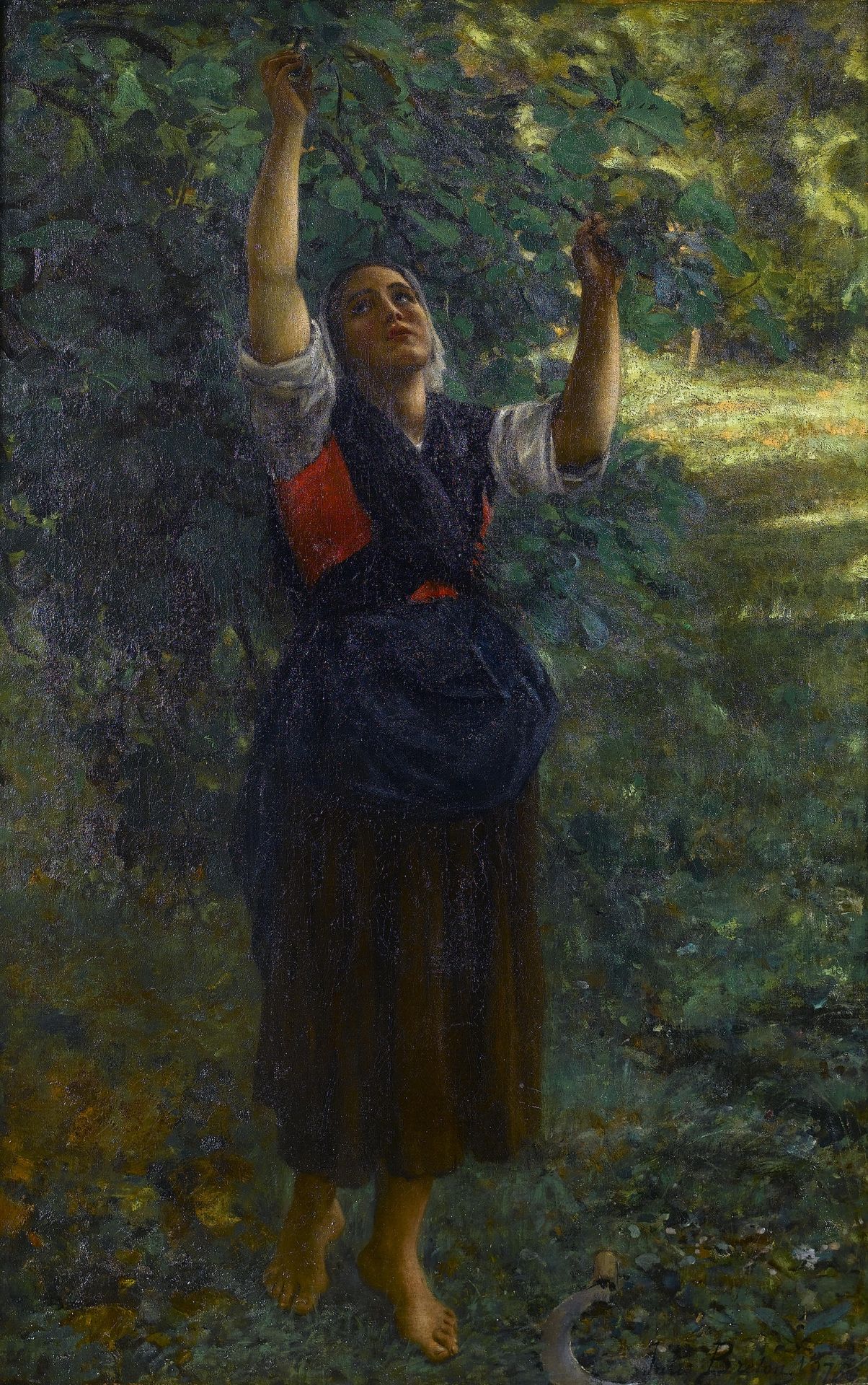 The Grape Harvest at the Chateau-Lagrange by Jules Breton