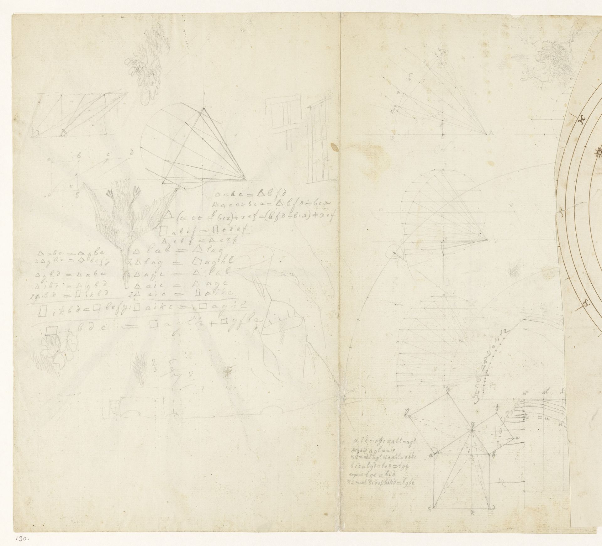 Kladpapier met wiskunde en schetsjes by Jan Brandes