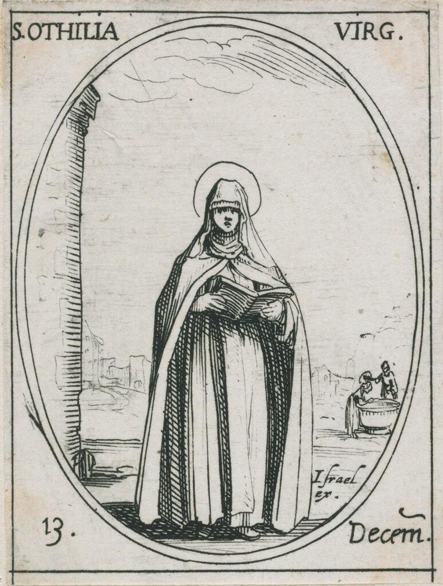 Saint Othilia by Jacques Callot