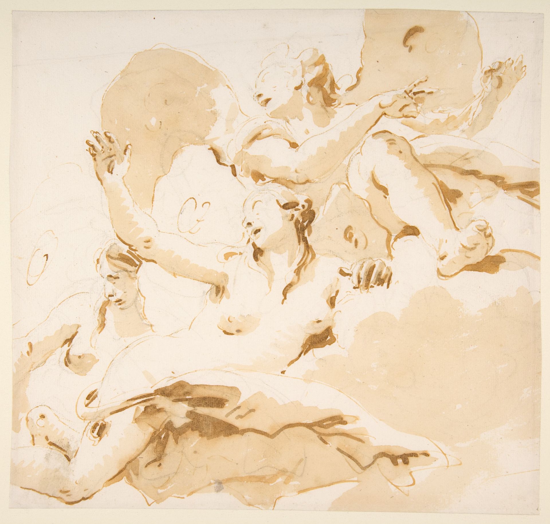 Three Winged Female Figures by Giovanni Battista Tiepolo