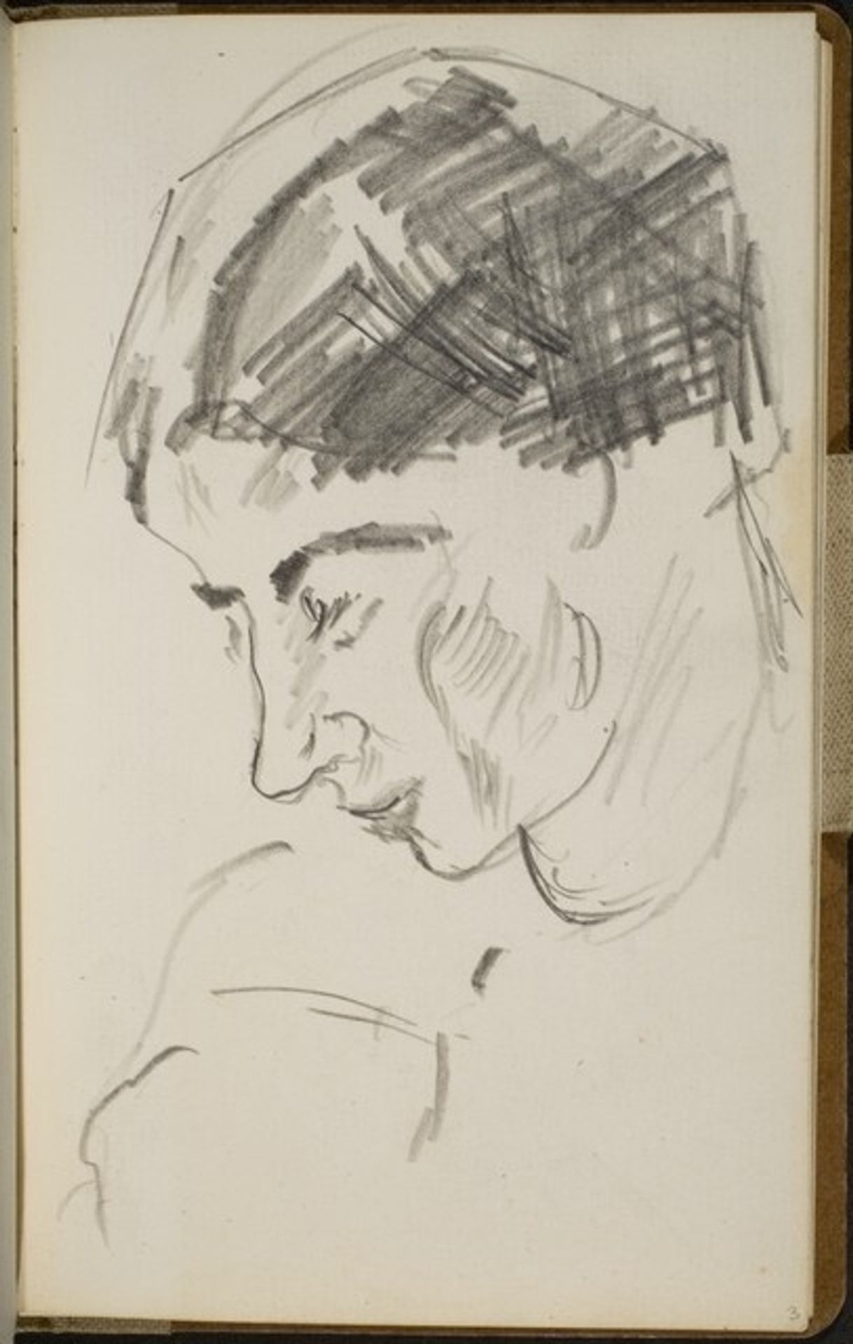 Weibliche Bildnisstudie (Female Portrait Study) [p. 3] by Max Beckmann