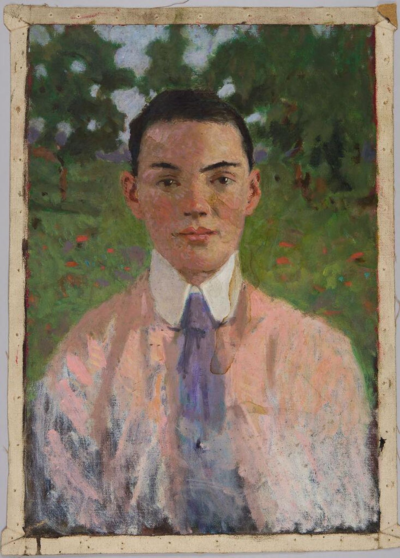 Portrait of a Young Man in Shirt and Tie by Denman Waldo Ross