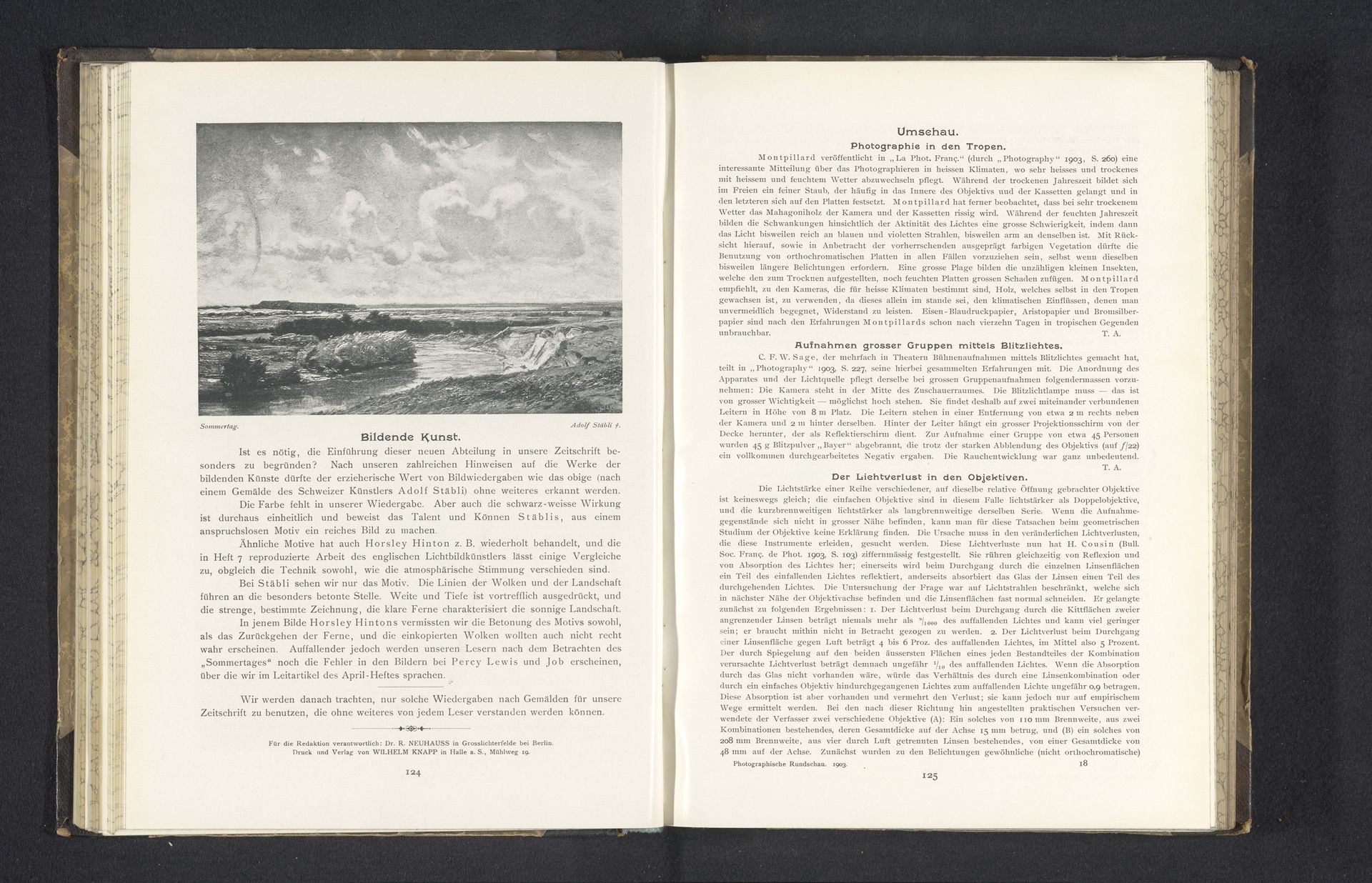 Reproductie van een schilderij van een landschap door Adolf Stäbli by Anonymous