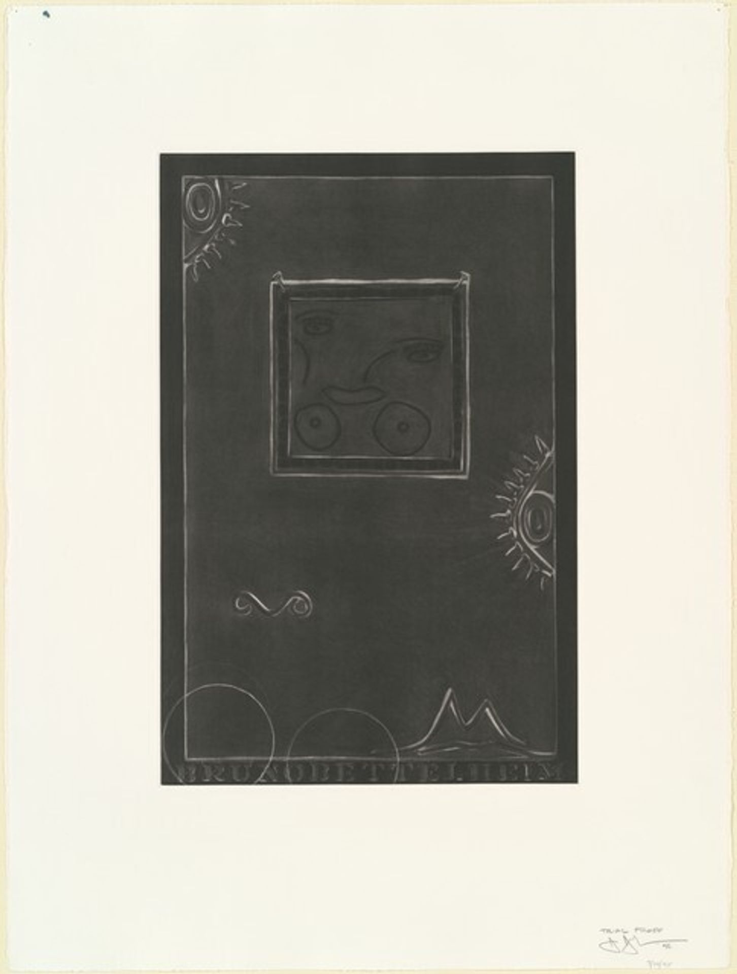 Untitled (White Mezzotint) [trial proof] by Jasper Johns