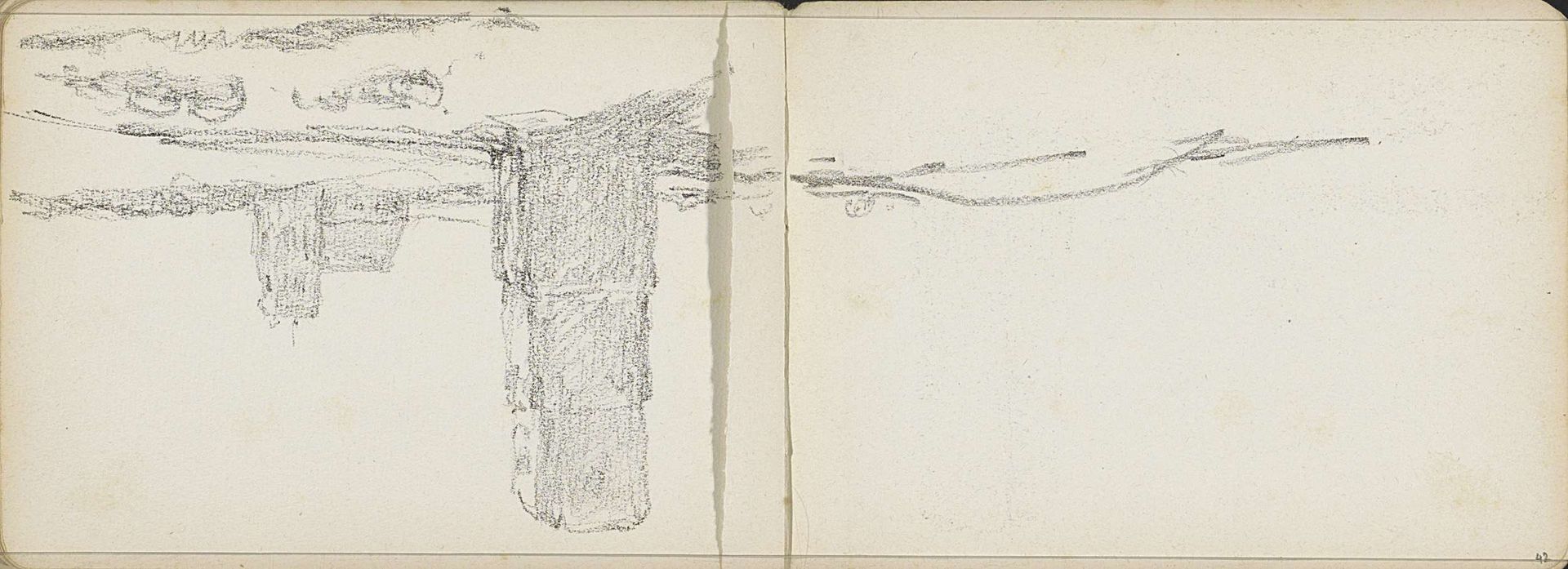 Landschap met een kerk en toren by Willem Cornelis Rip