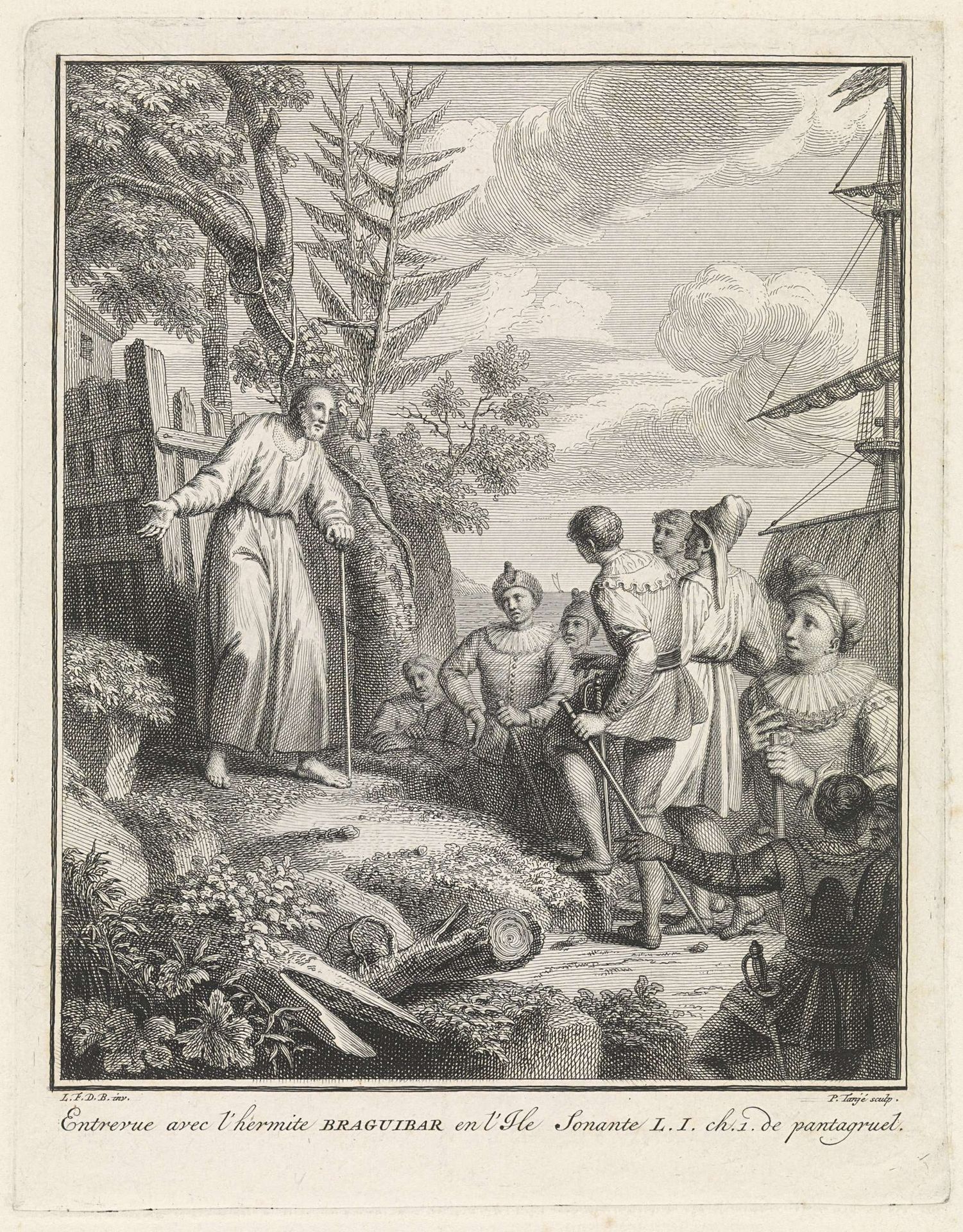 Gargantua ontmoet een kluizenaar by Pieter Tanjé