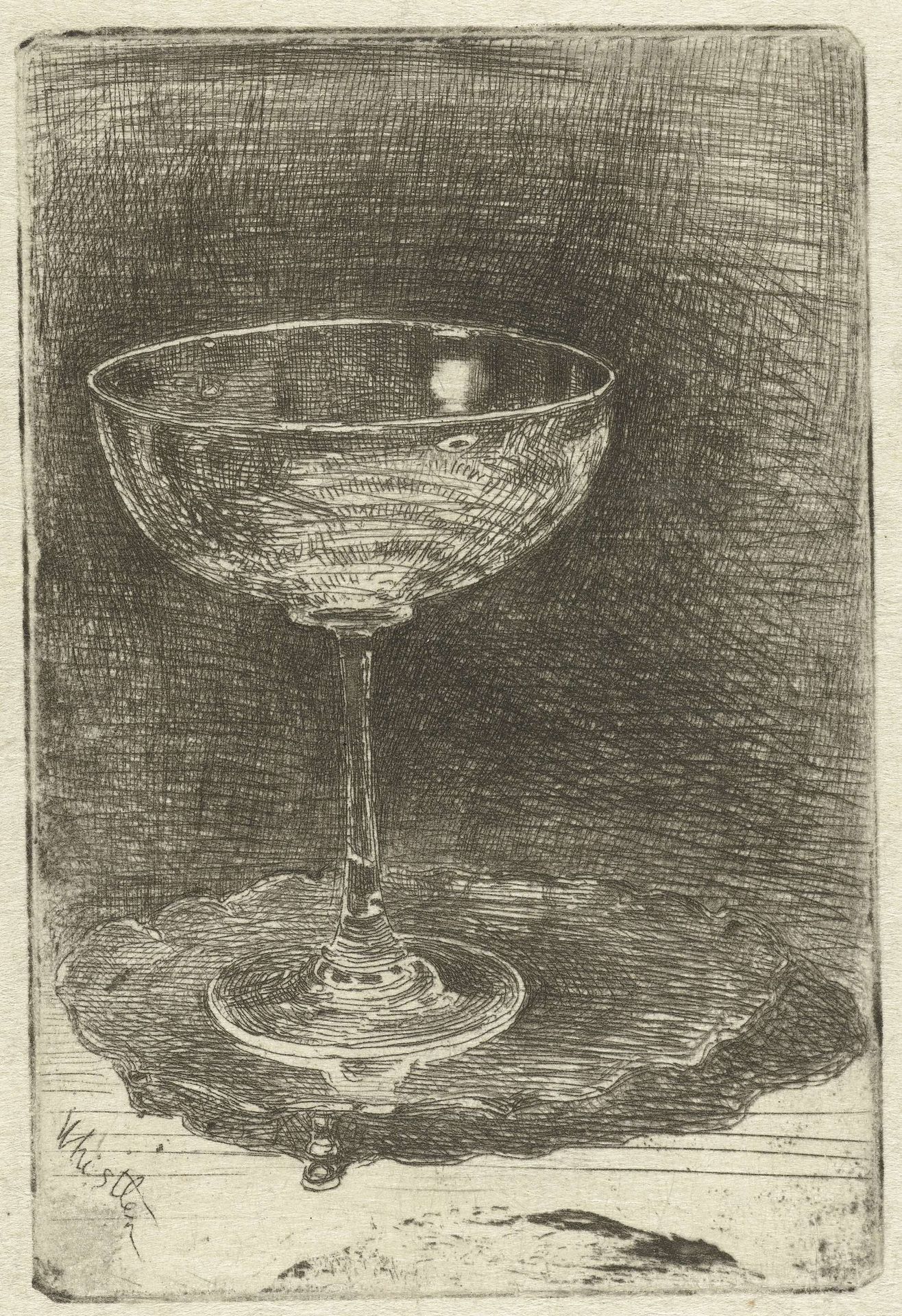 Wijnglas by James Abbott McNeill Whistler