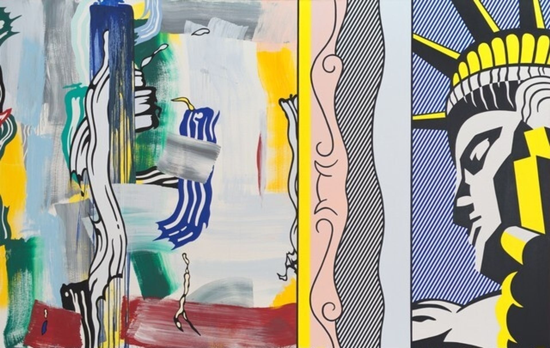 Painting with Statue of Liberty by Roy Lichtenstein