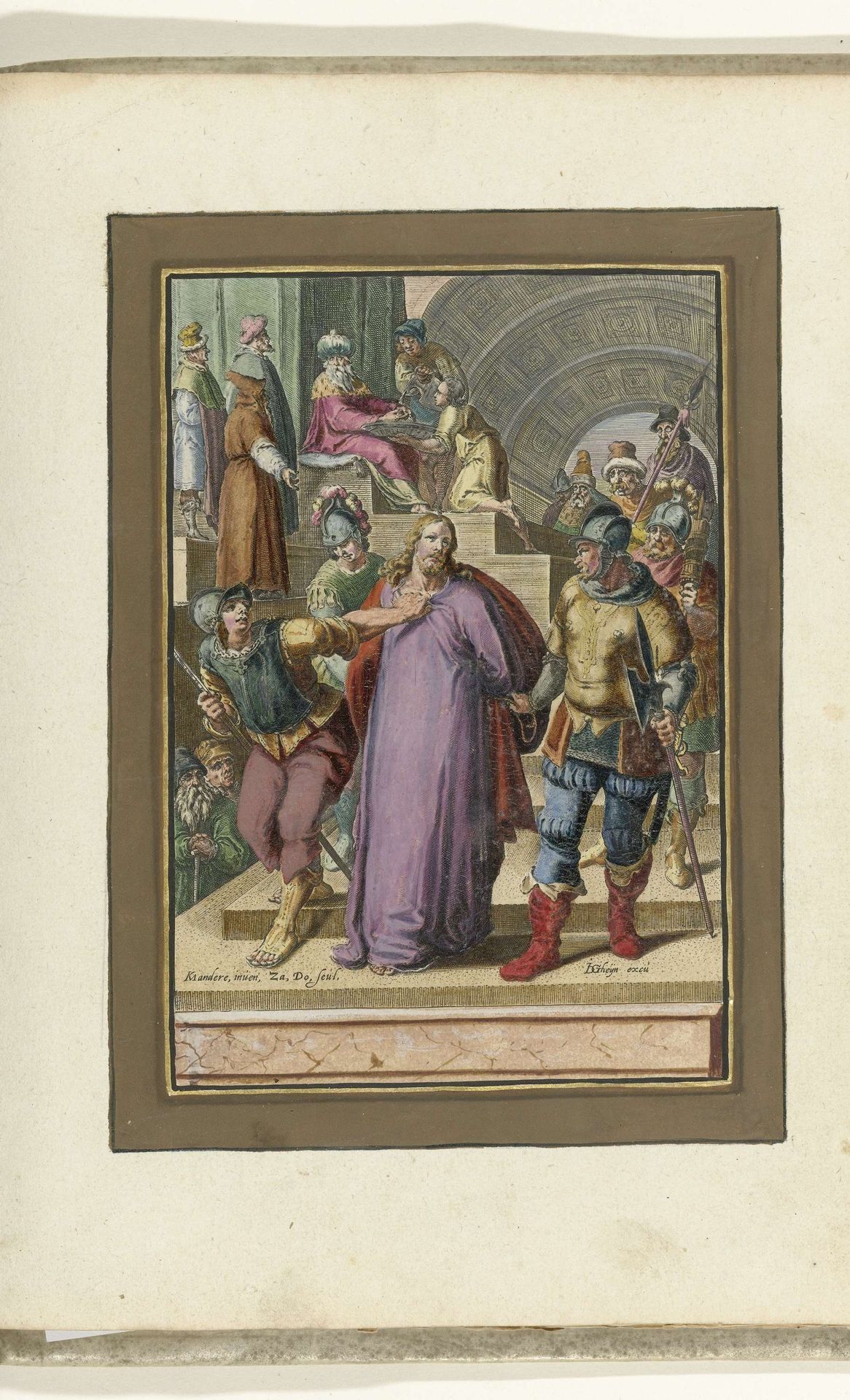 Christus weggeleid voor Pilatus by Zacharias Dolendo