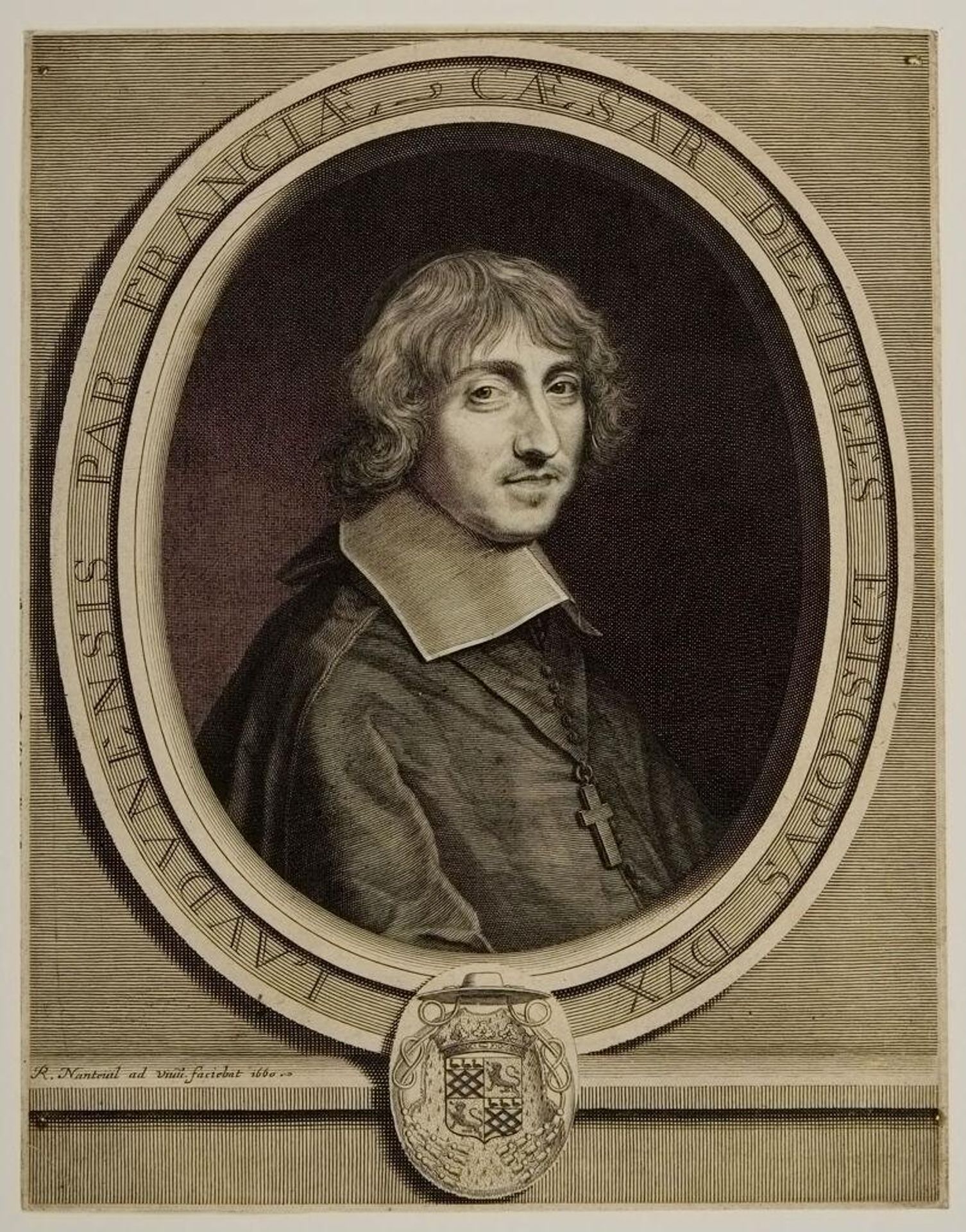CÃ©sar, Cardinal d'EstrÃ©es, EvÃªque-Duc de Laon by Robert Nanteuil