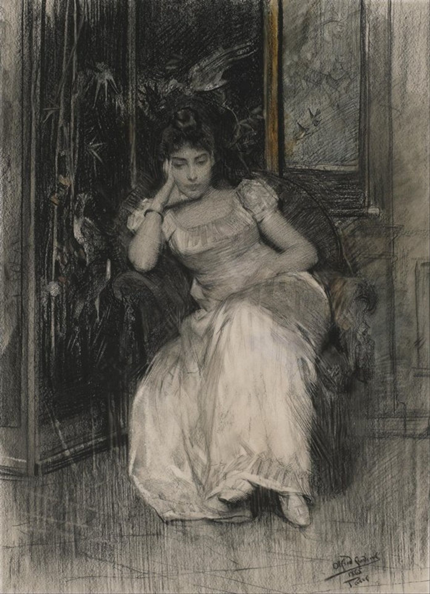 Mademoiselle de Clermont-Tonnerre by Alfred Stevens