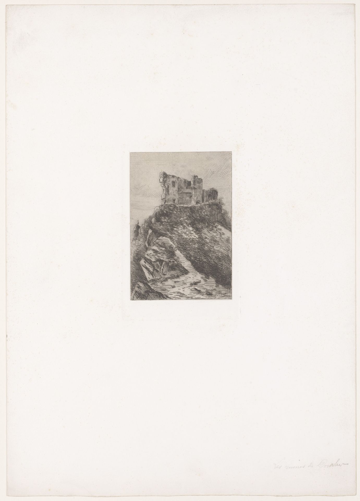 Ruïne op een heuvel by Félix de Baerdemaecker