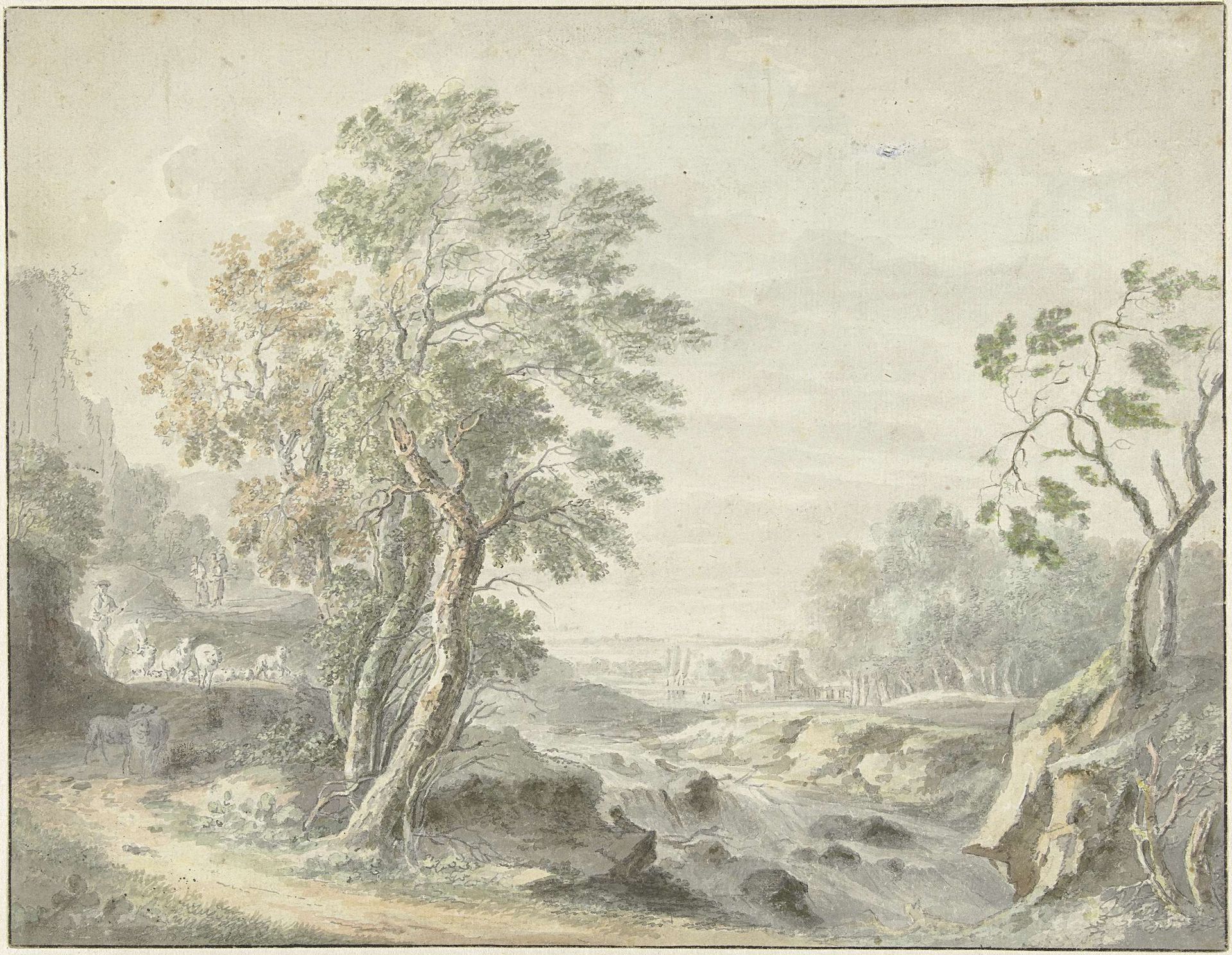 Italiaans landschap by Anonymous