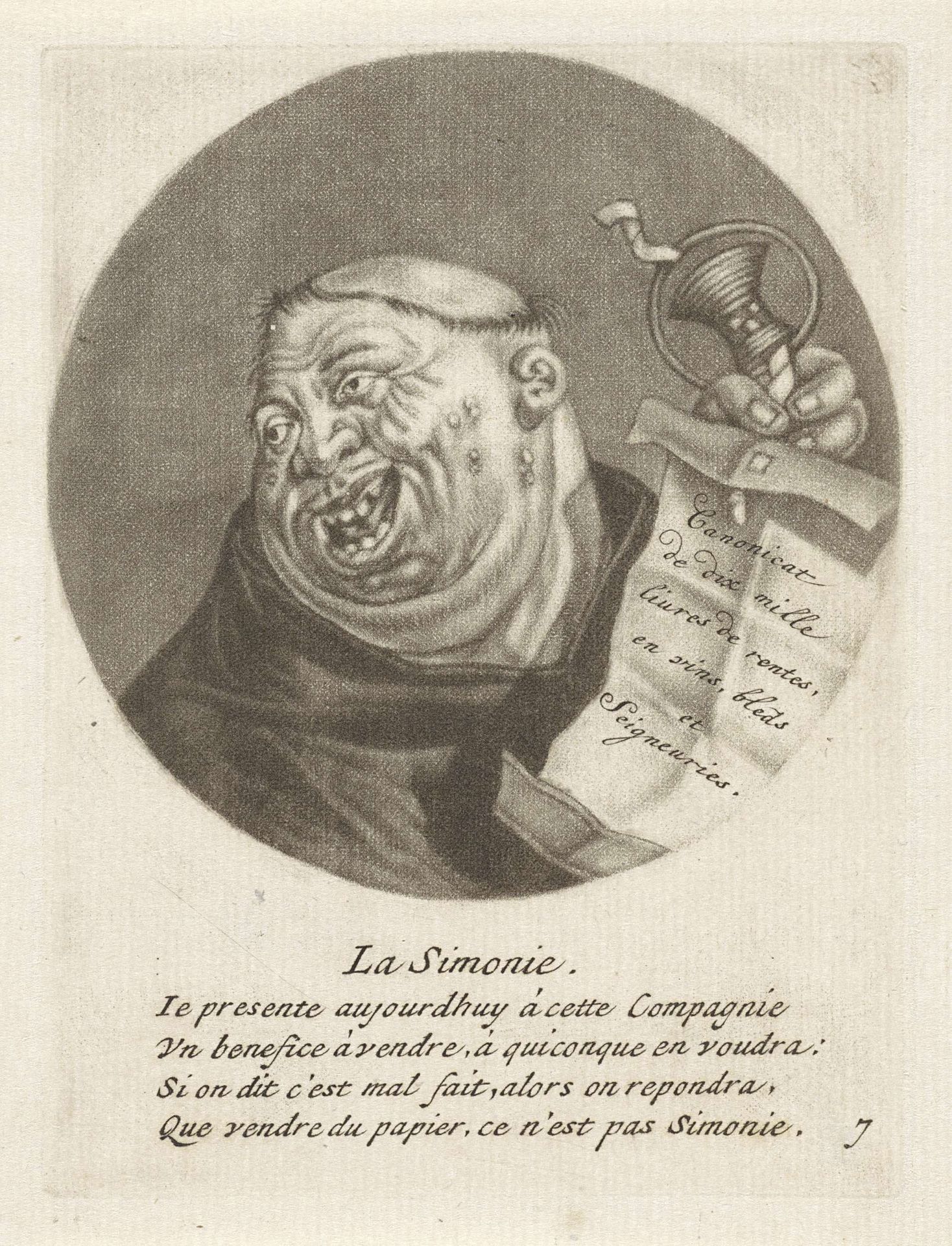 Monnik met een rol papier by Jacob Gole