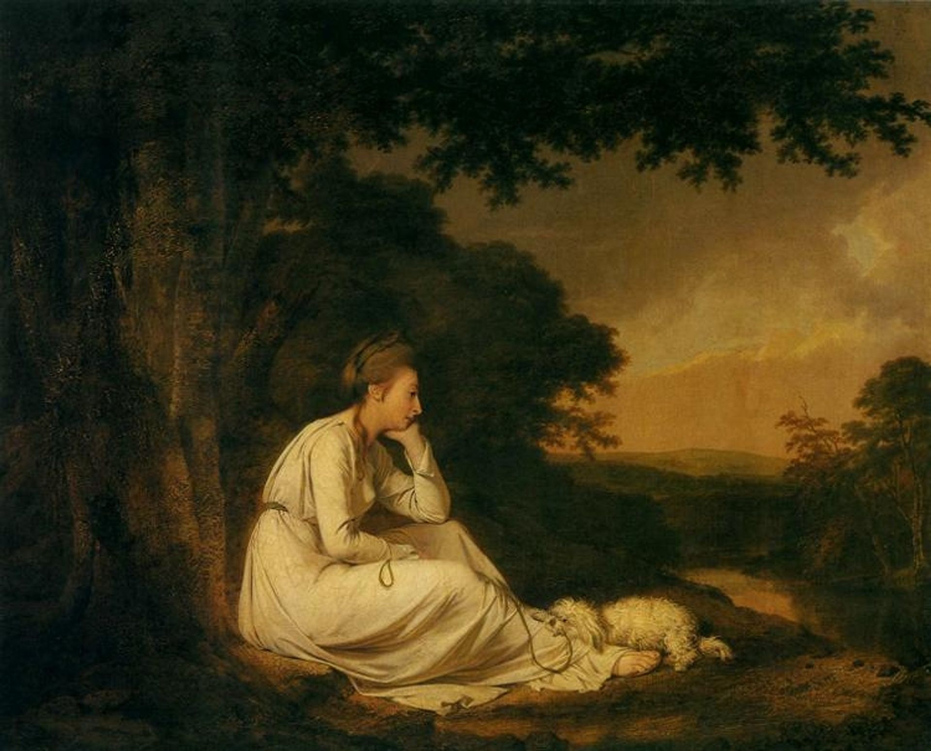 Maria, 'A Sentimental Journey' by Laurence Sterne by Joseph Wright of Derby