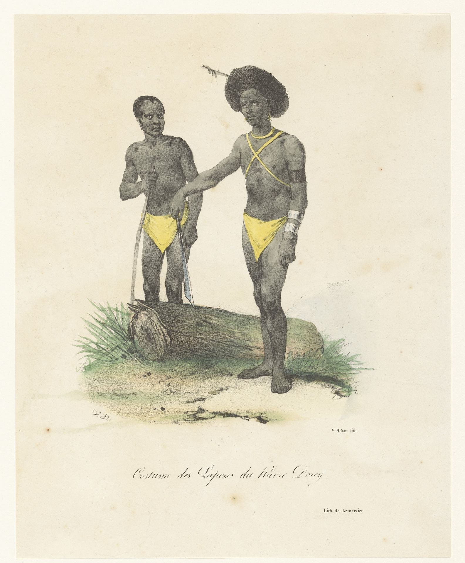 Kleding van de inwoners van Havre-Dorey (Papoea-Nieuw-Guinea) by Victor Adam