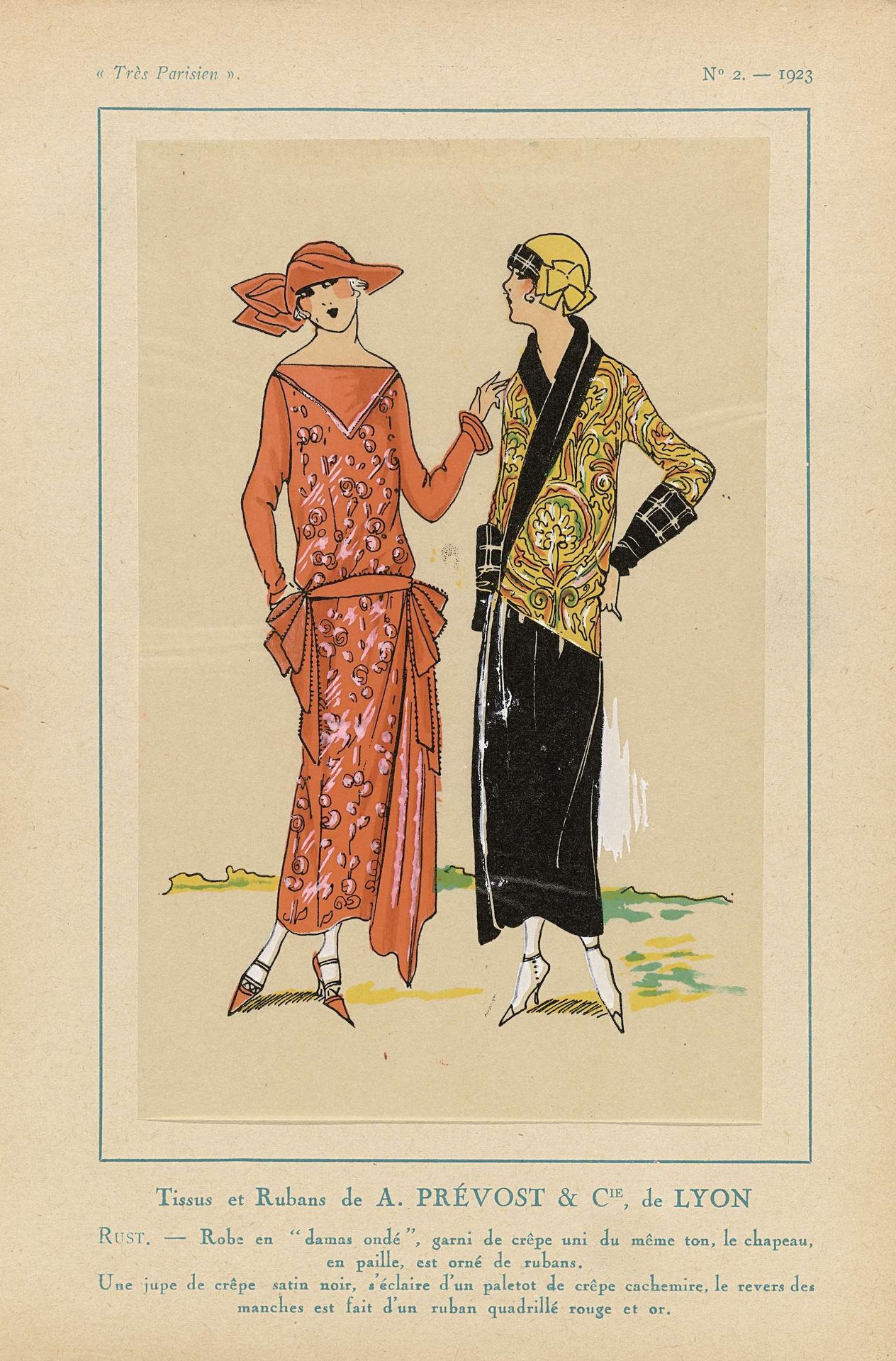 Très Parisien, 1923, No. 2: Tissus et Rubans de A. PRÉVOST & CIE ... by Anonymous