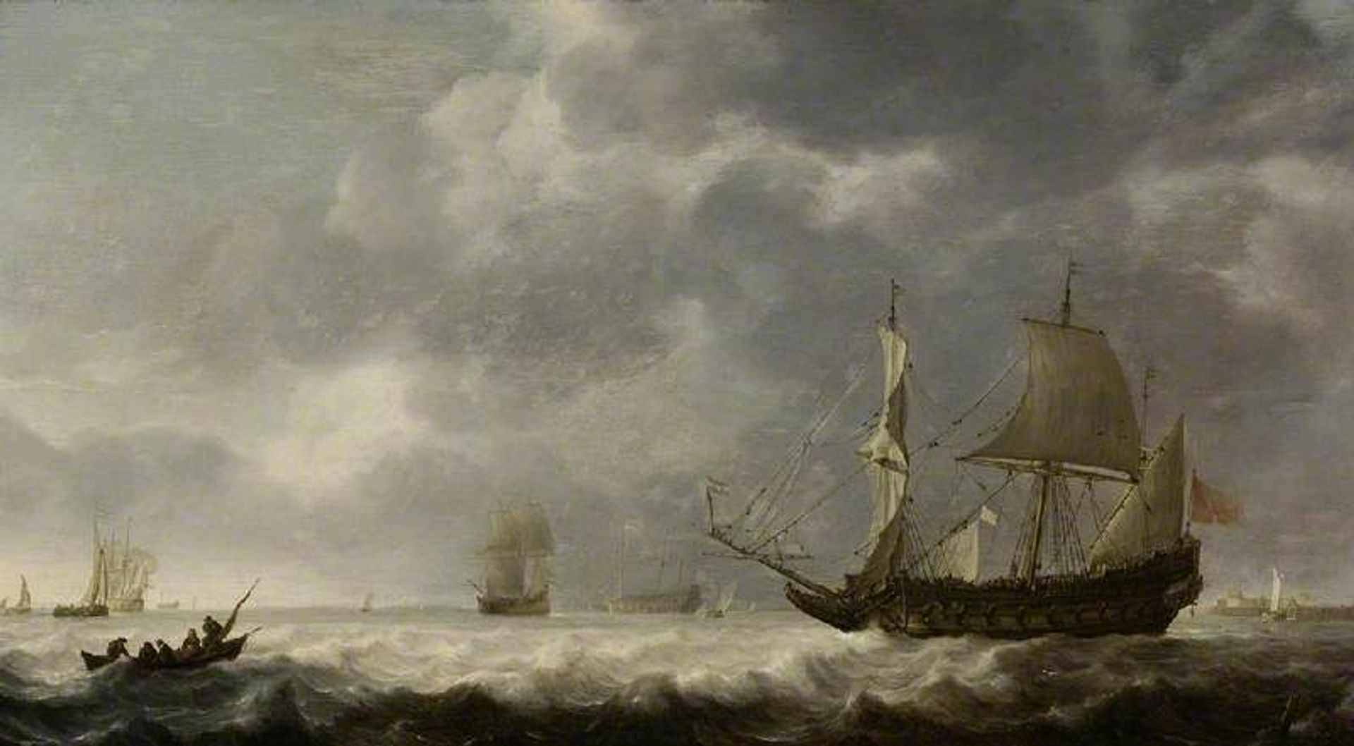 A Breeze near a Dutch Port by Simon de Vlieger