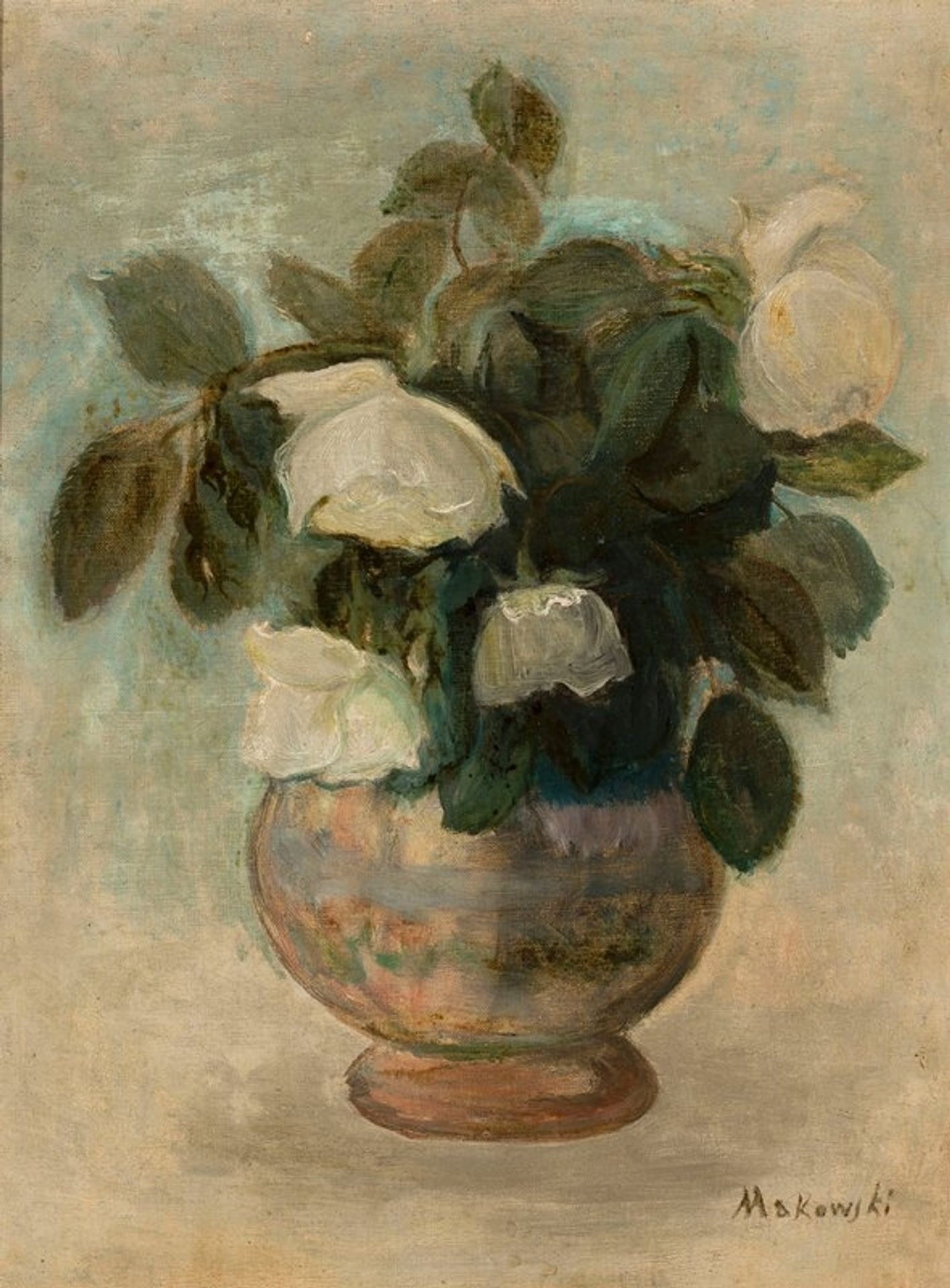 Białe róże by Tadeusz Makowski