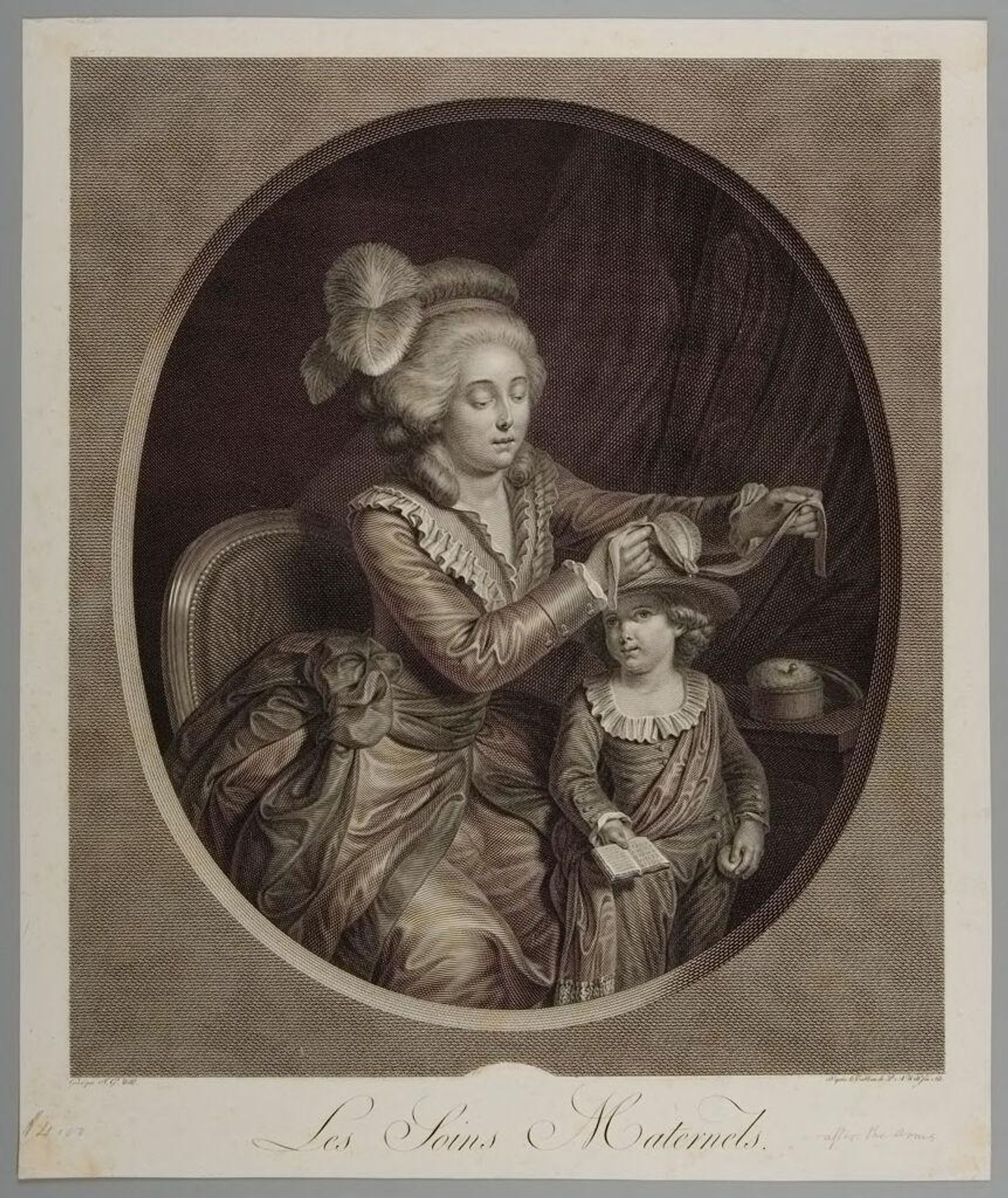 Maternal Cares by Johann Georg Wille