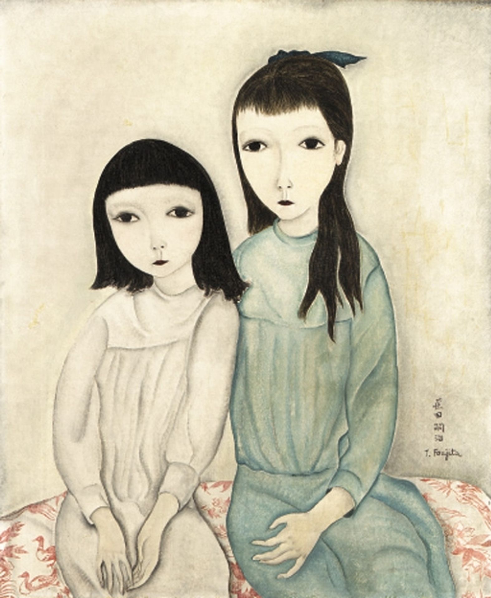 Two Little Friends by Tsuguharu Foujita