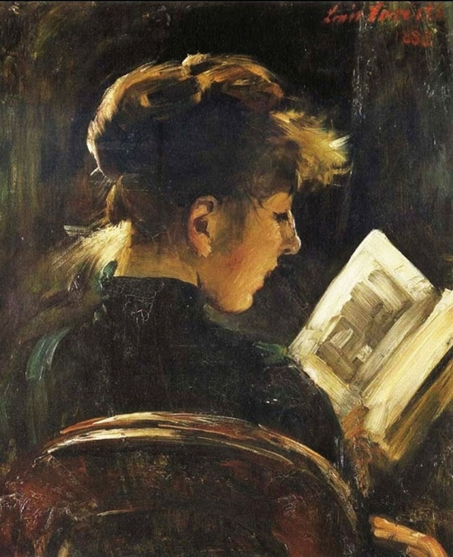 Reading Woman by Lovis Corinth