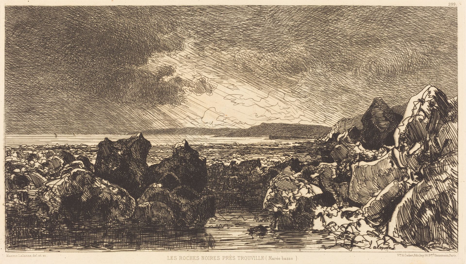 Les Roches noires près Trouville (Marèe Basse) by Maxime Lalanne