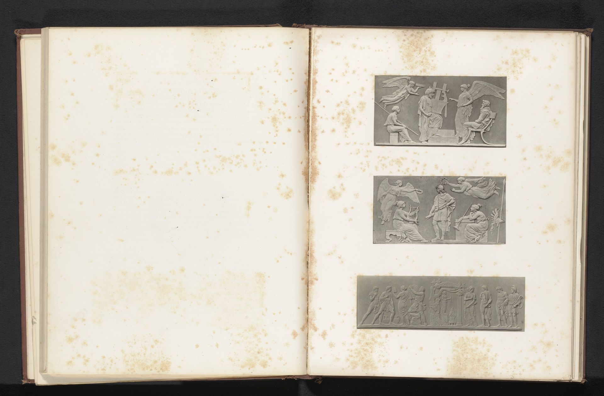 Bas-reliëfs van de apotheose van Homerus, de apotheose van Vergilius en Orestes met Pylades by Joseph Cundall