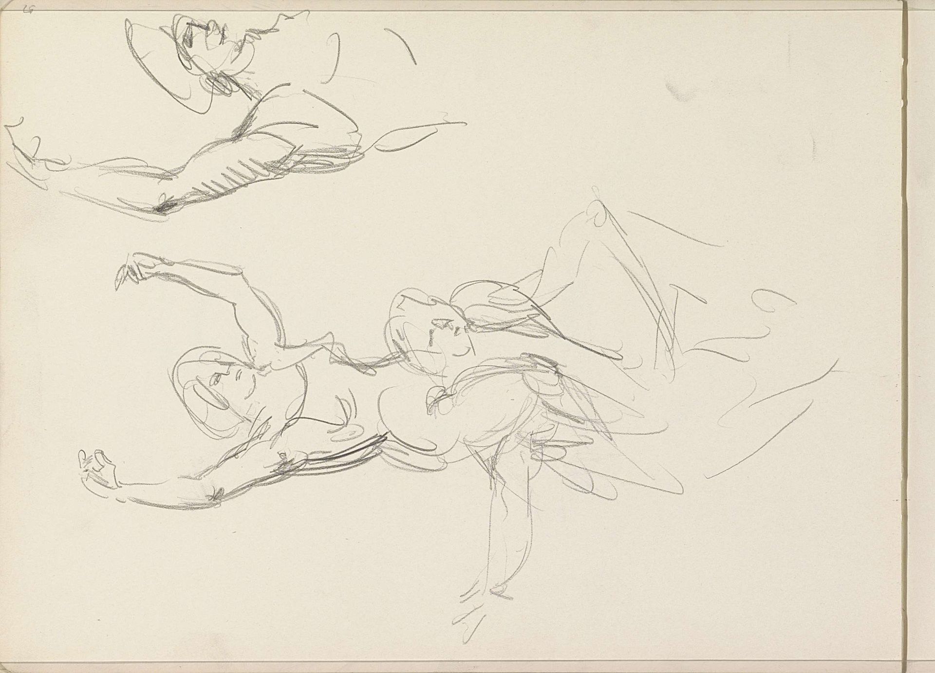 Figuren met geheven armen by Isaac Israels