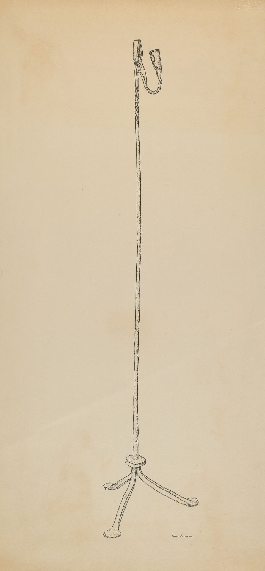 Rush and Candle Stand by Irene Lawson