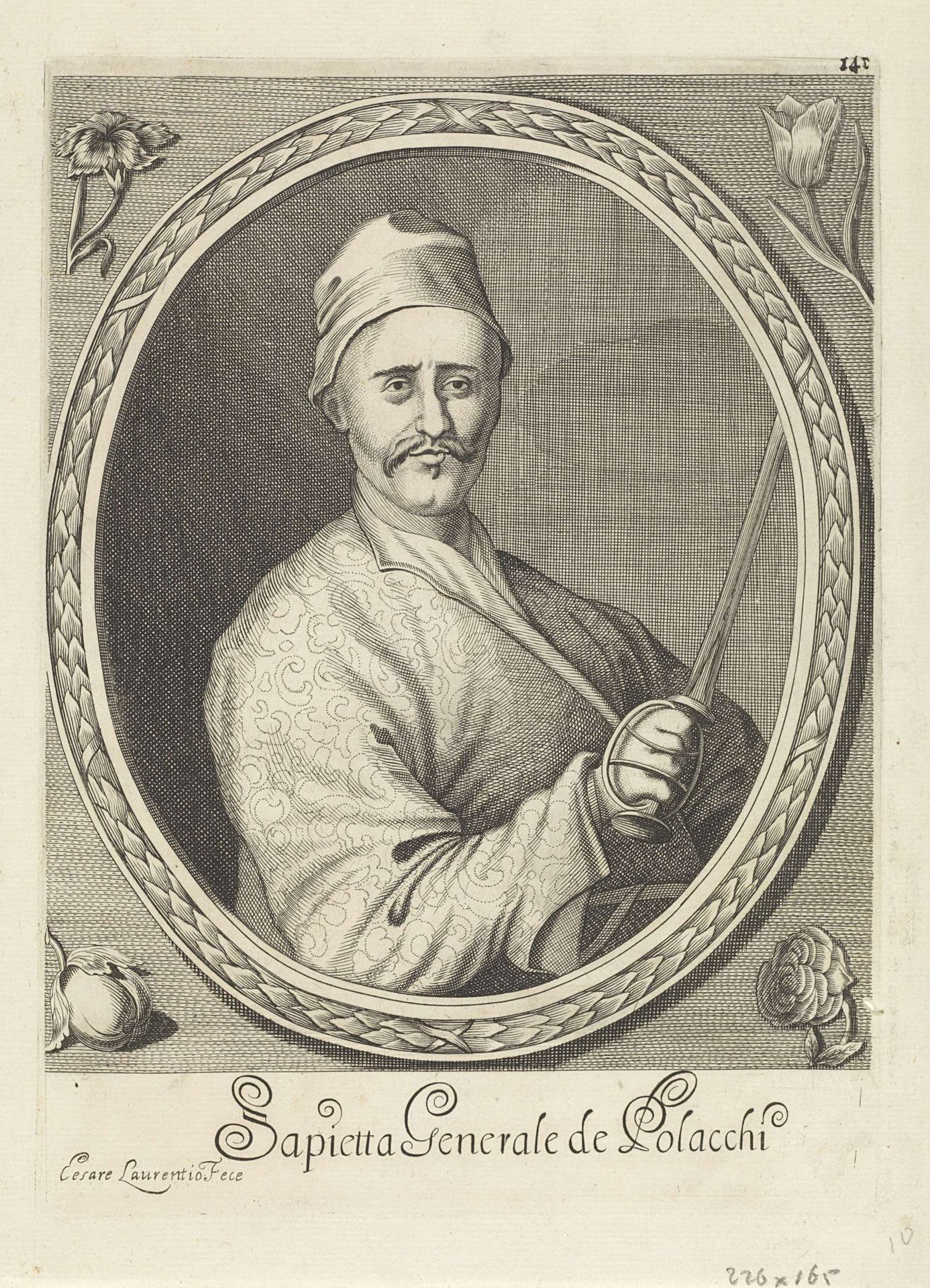 Portret van de Poolse generaal Paweł Jan Sapieha by Cesare Laurentio