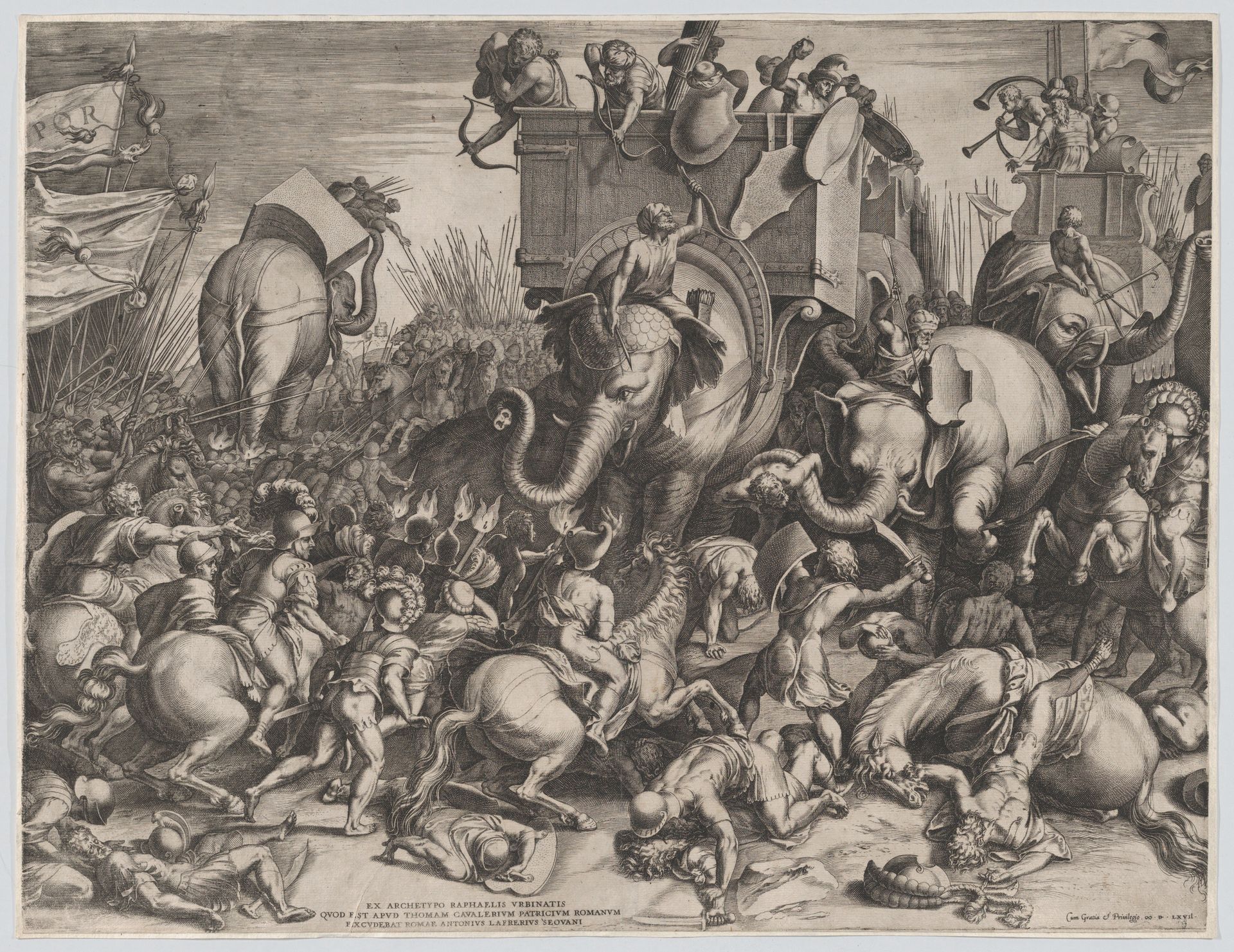 The Battle Between Scipio and Hannibal at Zama by Cornelis Cort