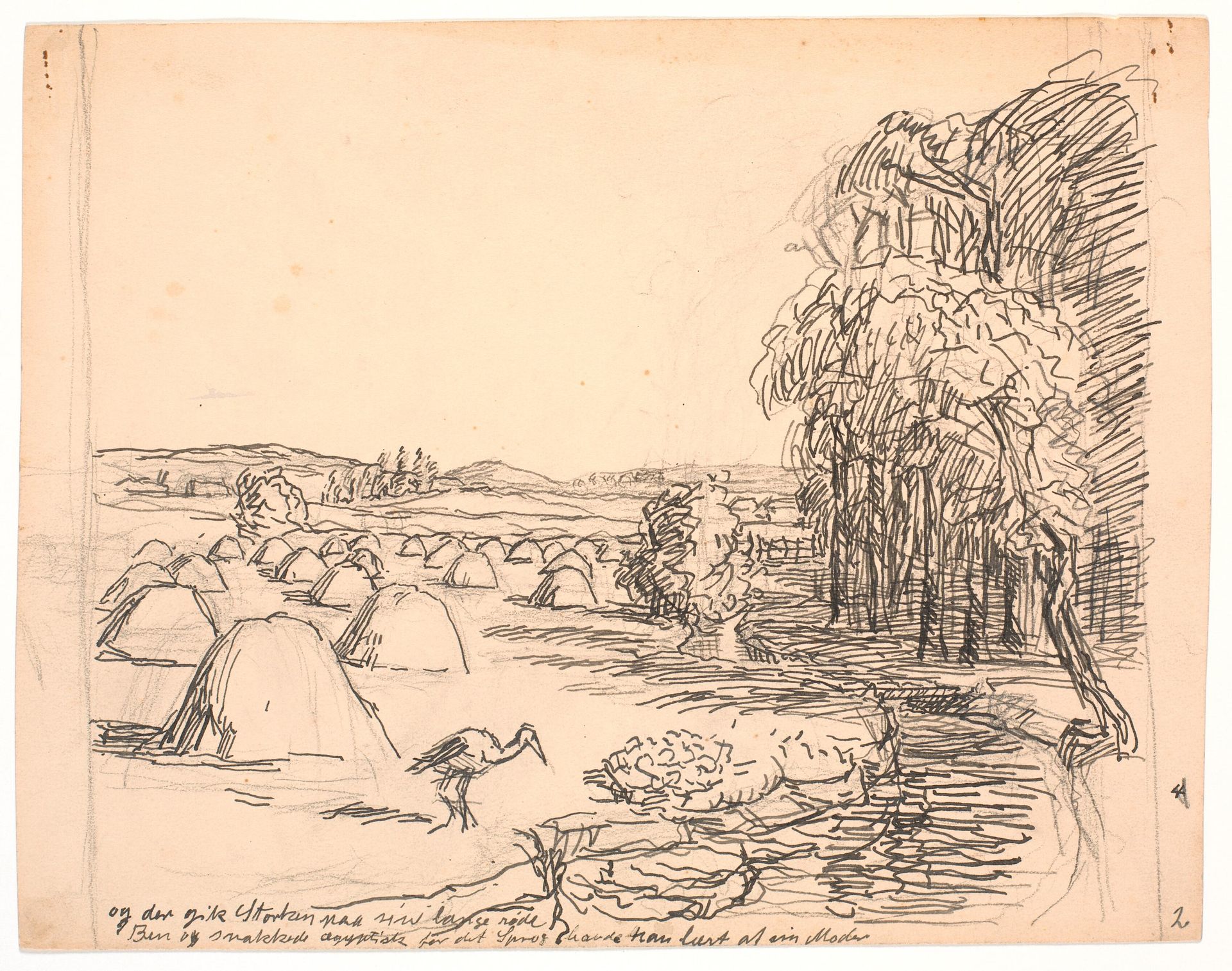 Og der gik Storken paa sine lange røde Ben by Fritz Syberg