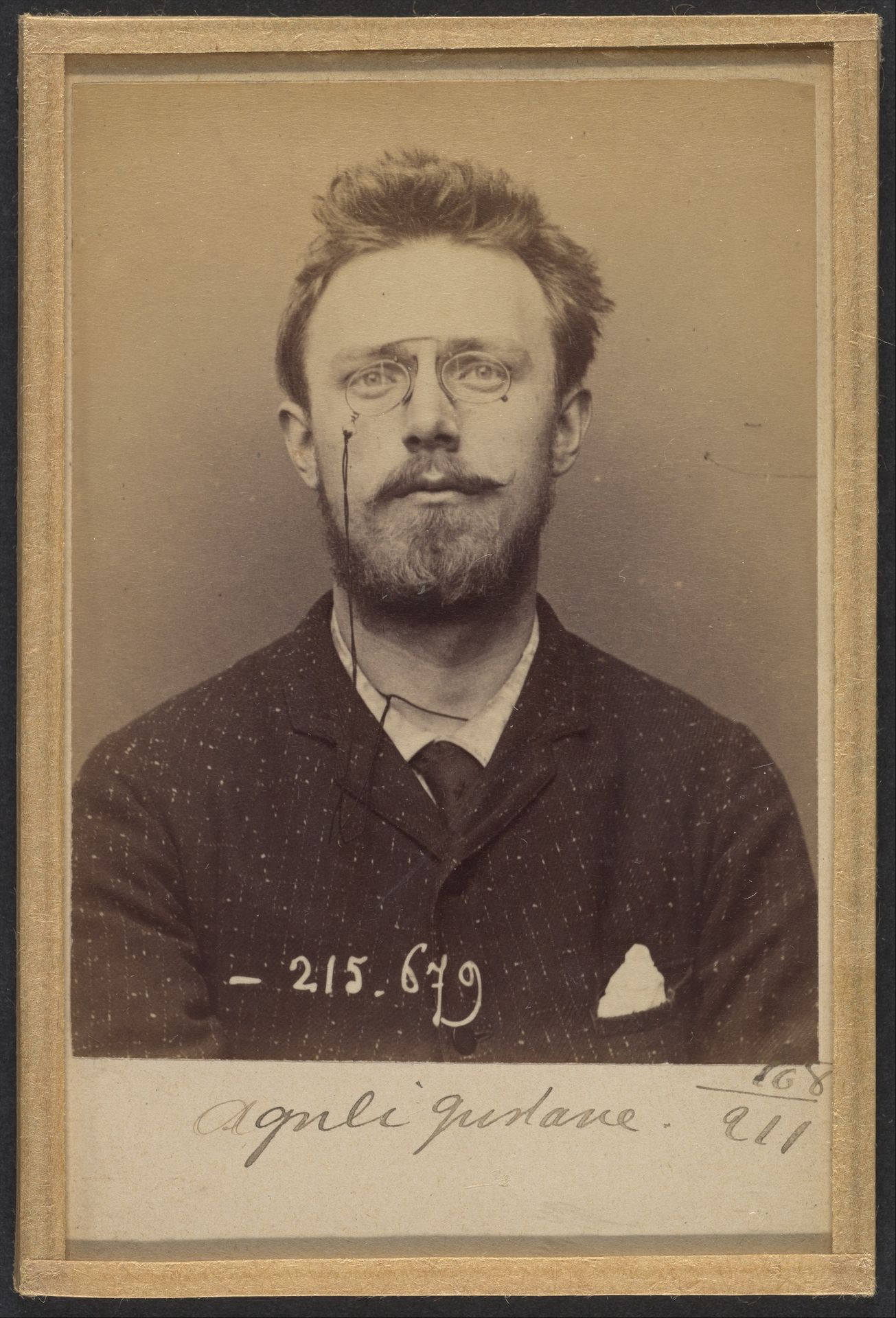 Aguéli Gustave. 24 ans, né à Sala (Suède) le 24-5-69. Artiste-peintre. Anarchiste. 14-3-94. by Alphonse Bertillon