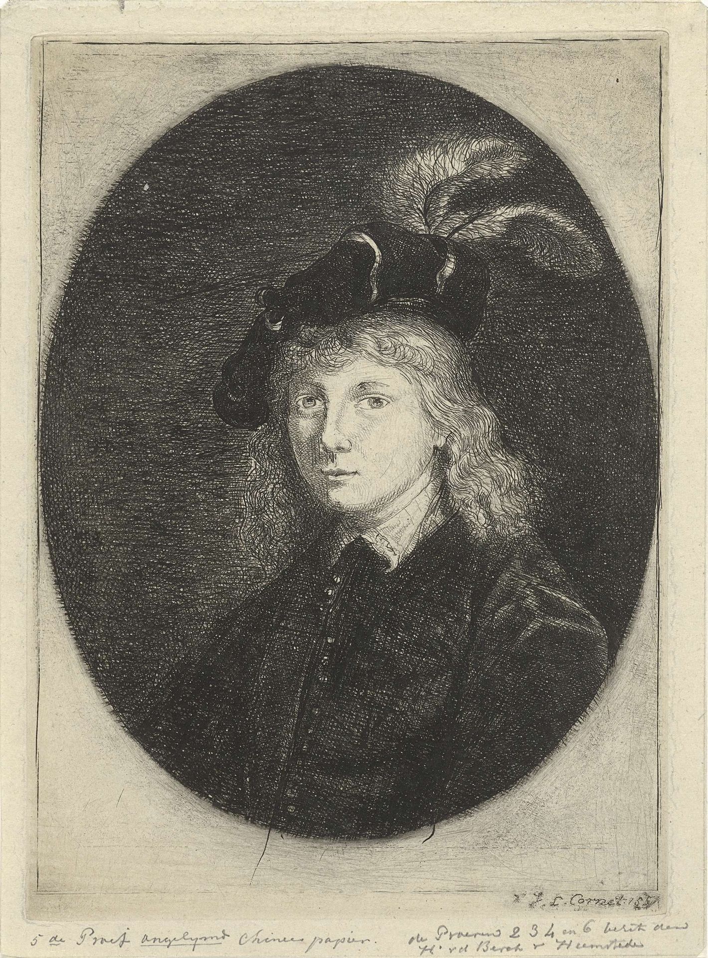 Portret van Gerard Dou by Jacobus Ludovicus Cornet