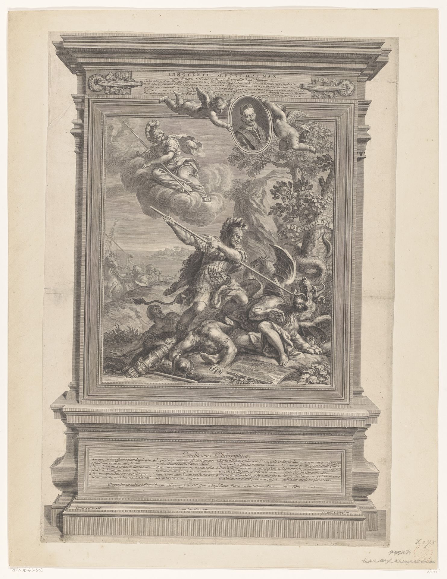 Cadmus doodt de draak by Jean Louis Roullet