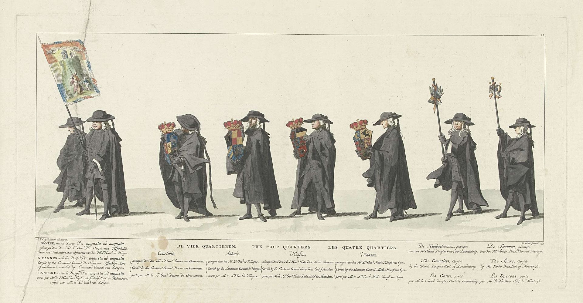 Lijkstatie van Willem IV, 1752, plaat 22 by Jan Punt