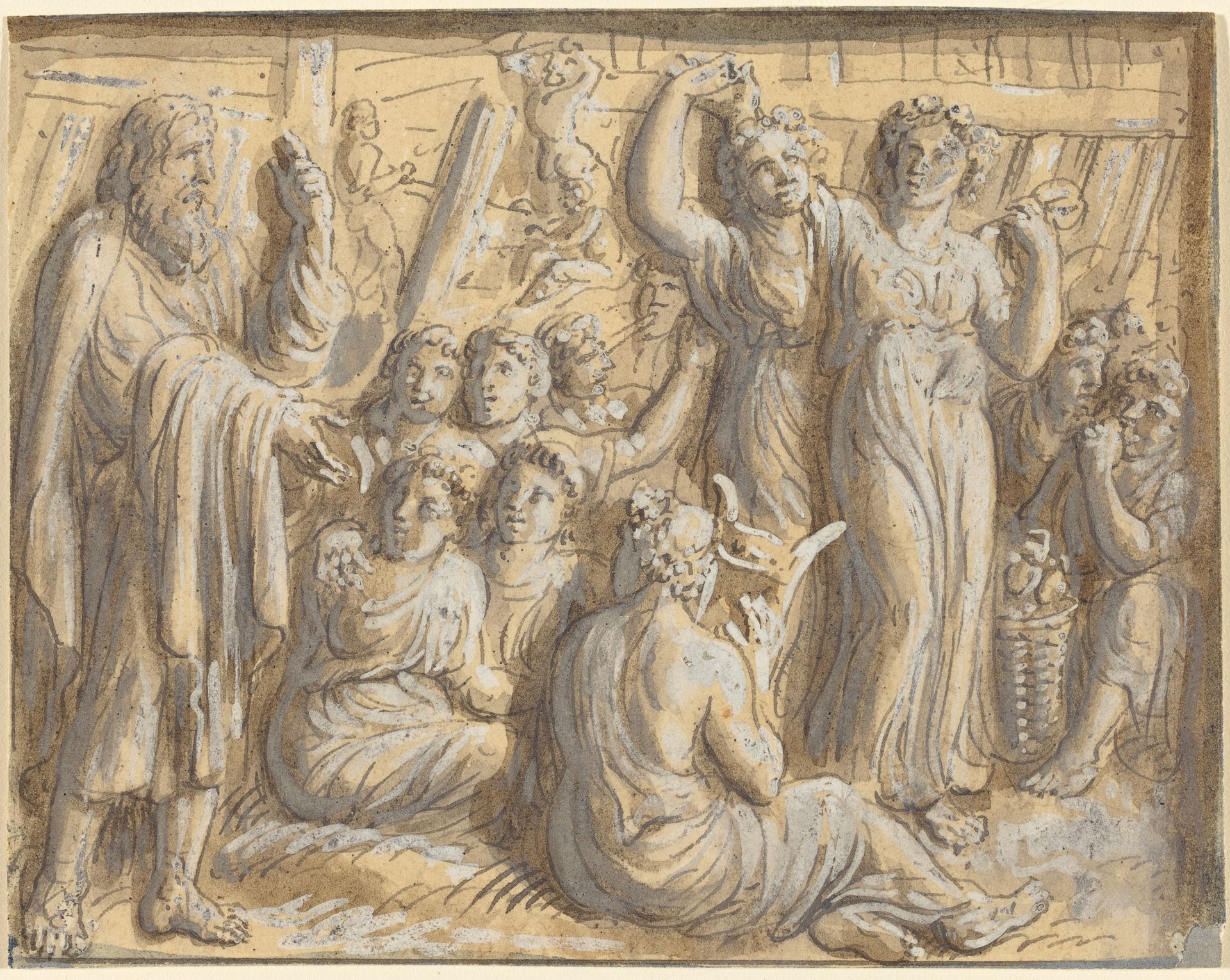 Noah's Warning about the Coming Flood Goes Unheeded by Luigi Ademollo