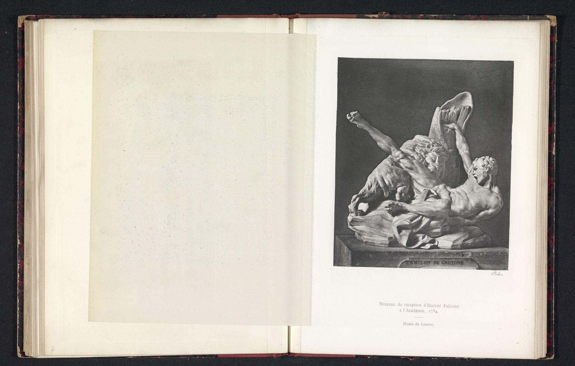 Sculptuur van Milos van Croton by Edouard Baldus